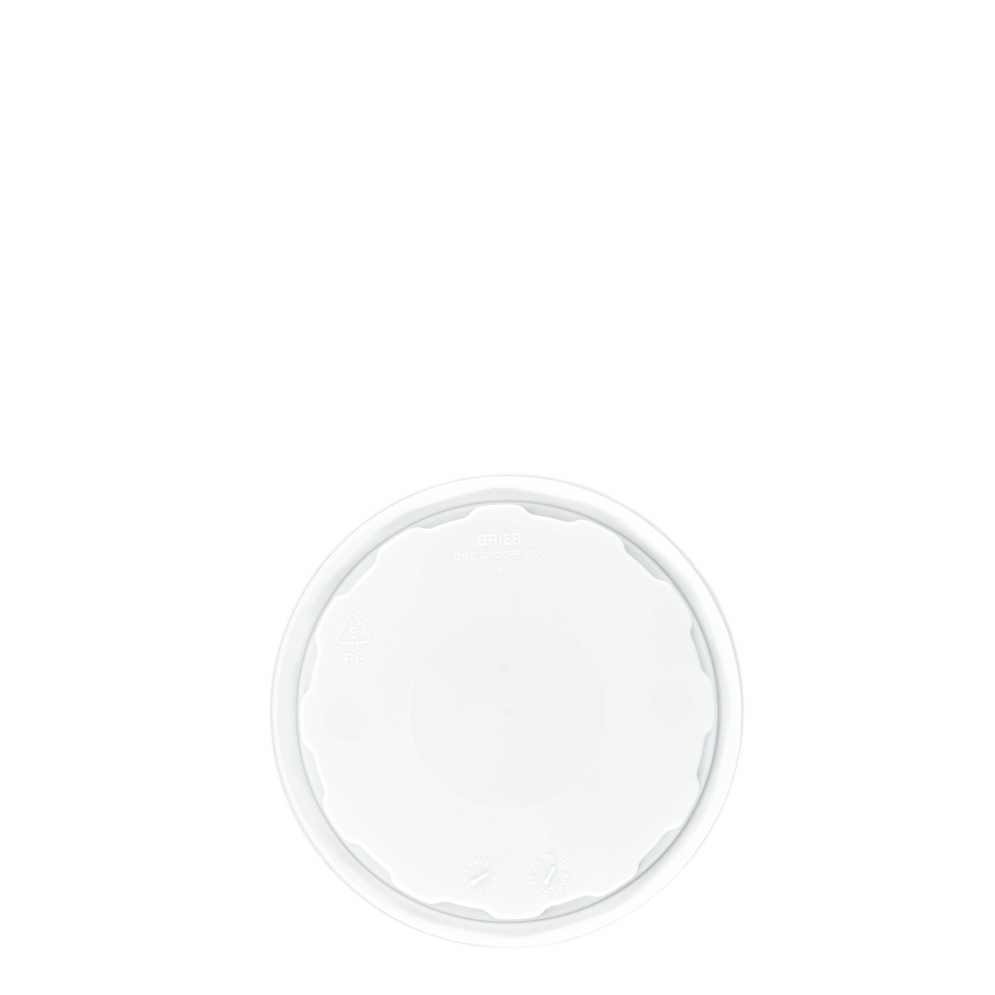 Coperchio per secchio da 1 l, plastica PP, bianco