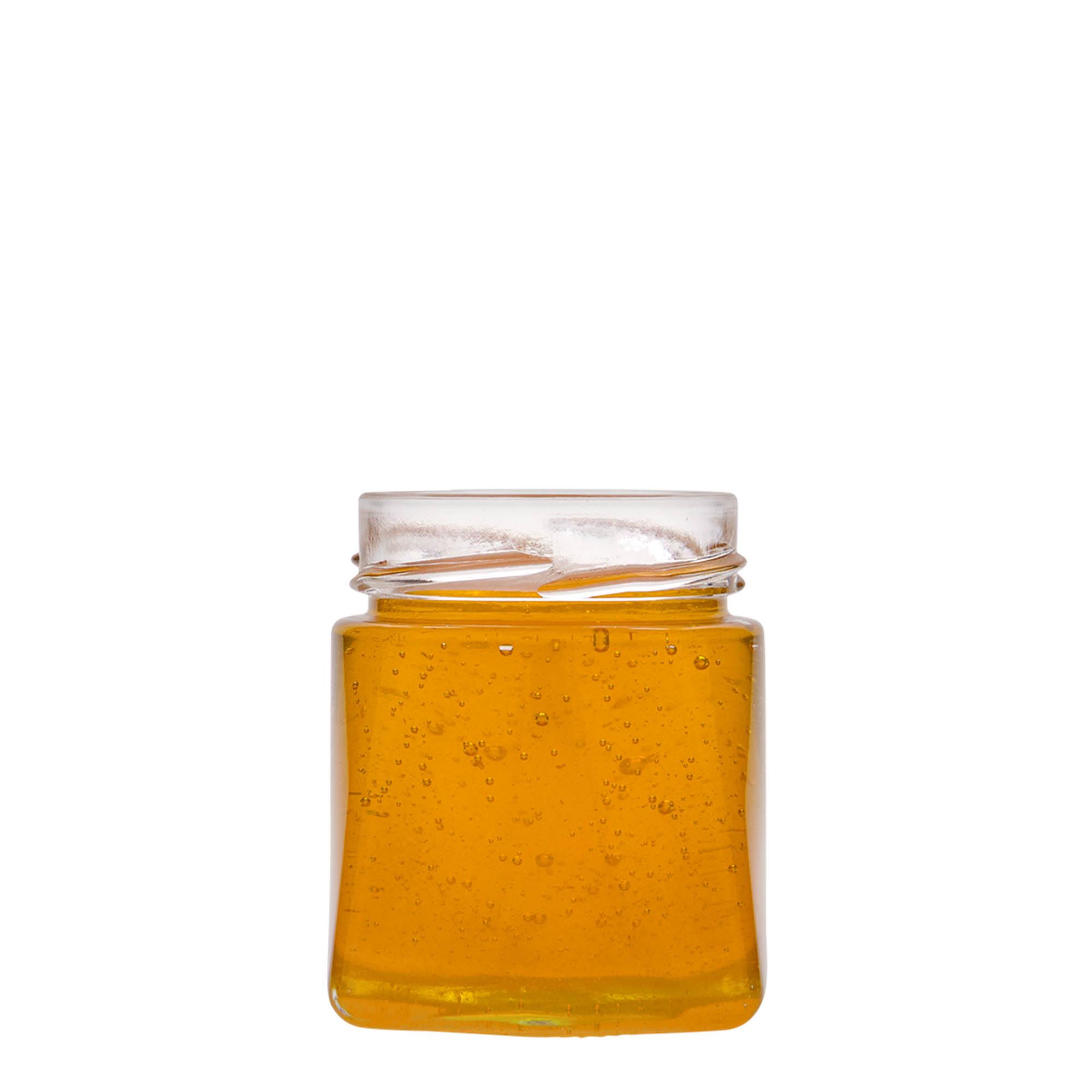 212 ml barattolo quadrato 'Luxor', bocca: Deept-Twist-Off (DTO 63)