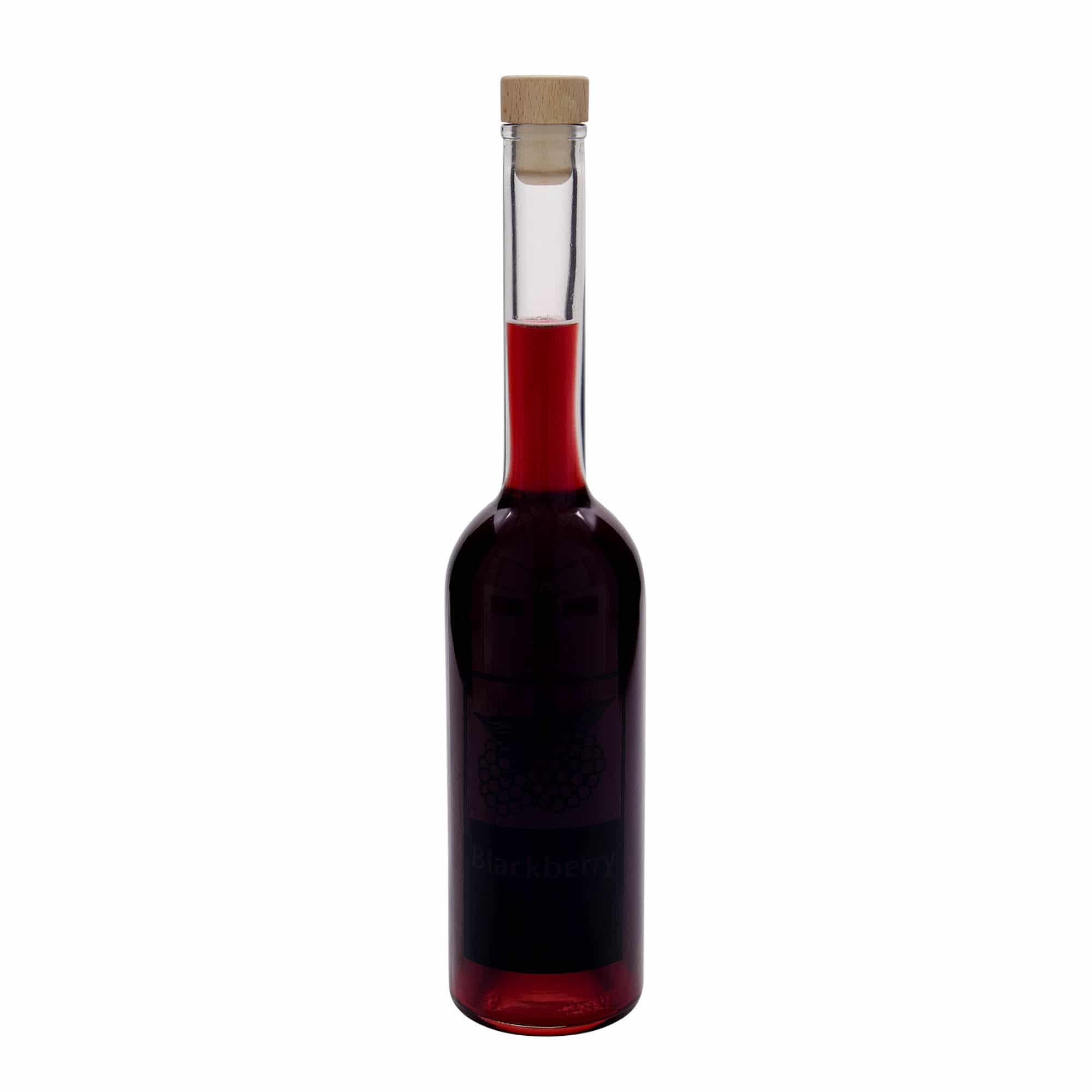 500 ml Bottiglia di vetro 'Opera', motivo: Mora, imboccatura: fascetta