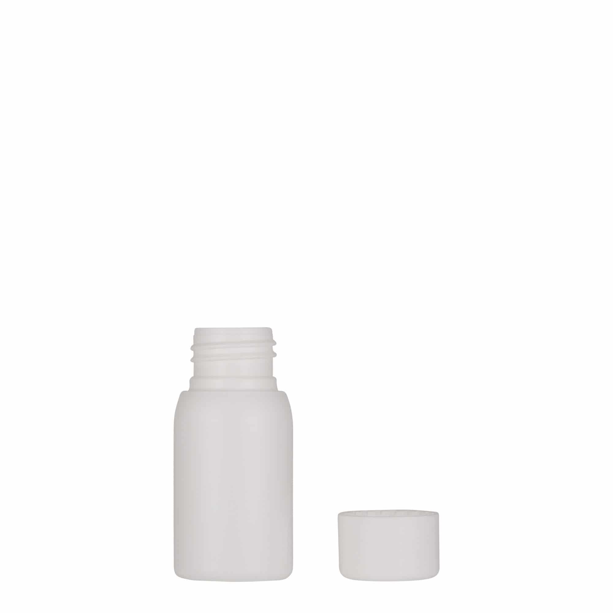 30 ml Flacone in plastica 'Tuffy', HDPE, bianco, imboccatura: GPI 24/410