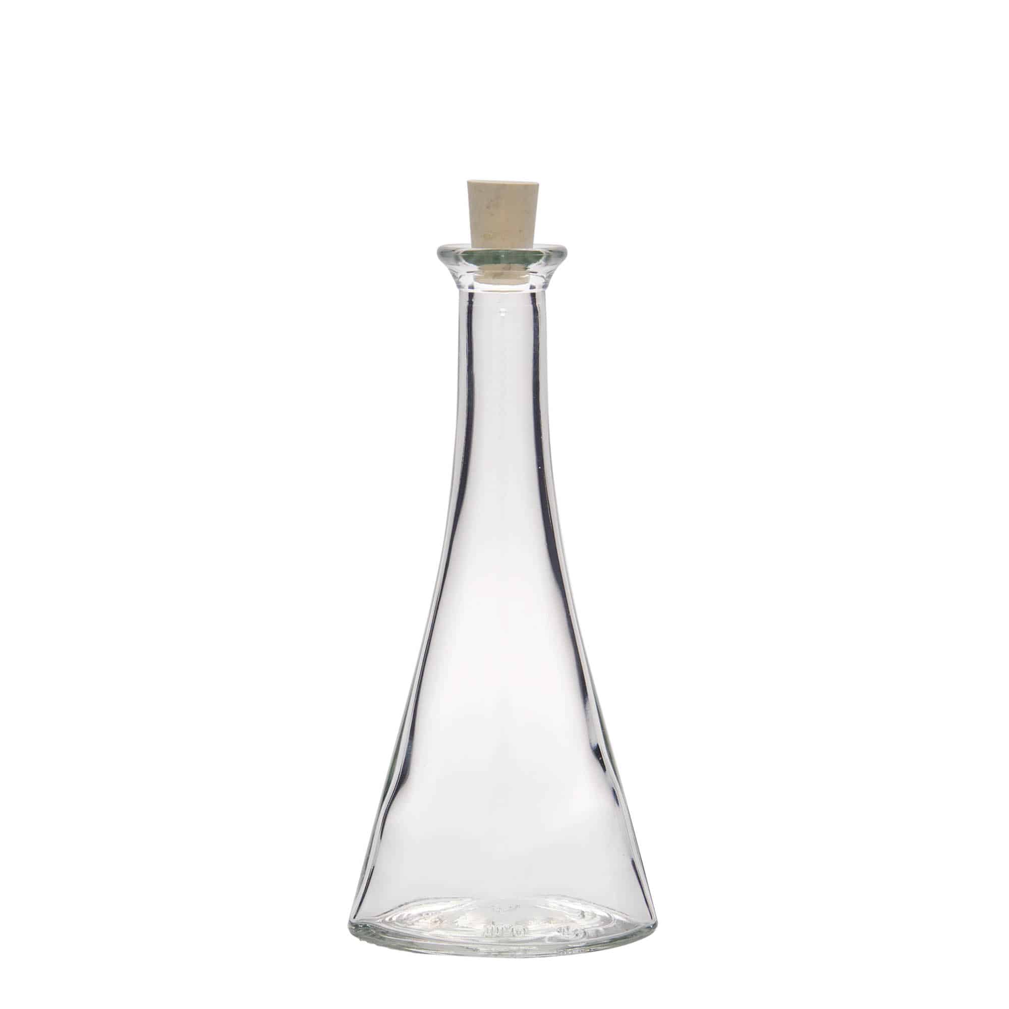 100 ml Bottiglia di vetro 'Veronica', semicircolare, imboccatura: fascetta