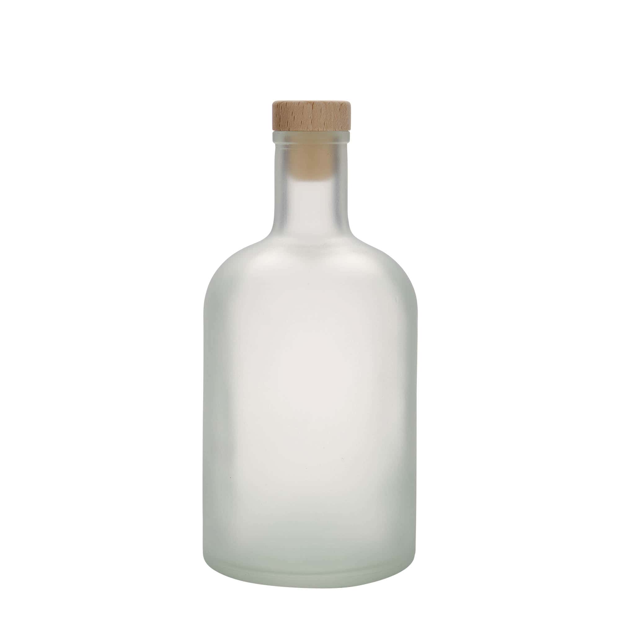 700 ml Bottiglia di vetro 'Gerardino', effetto ghiaccio, imboccatura: fascetta