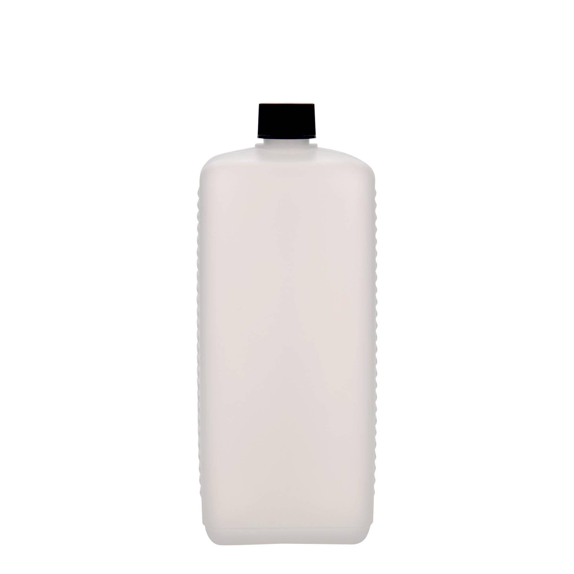1.000 ml tanica rettangolare, plastica HDPE, naturale, bocca: DIN 25 EPE