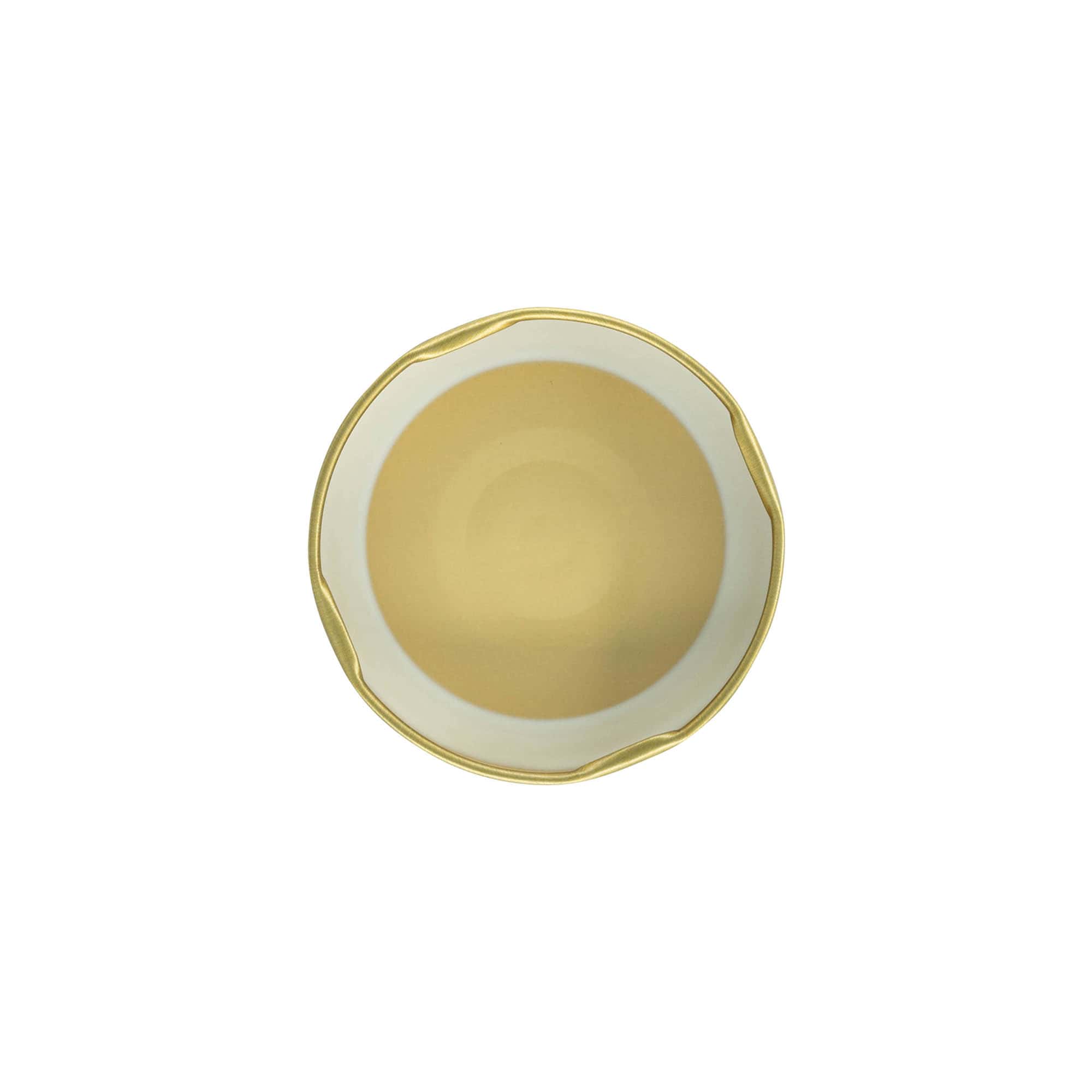 Chiusura Deep-Twist-Off, lamiera bianca, oro, per bocca: Deep-TO 66 Chiusura Deep-Twist-Off, lamiera bianca, oro, per bocca: Deep-TO 66