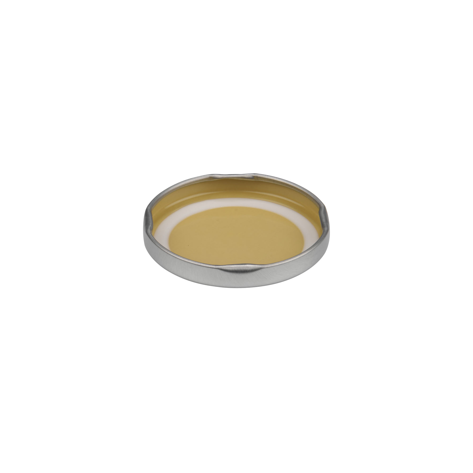 Tappo Twist-Off, lamiera bianca, argento, per bocca: TO 58