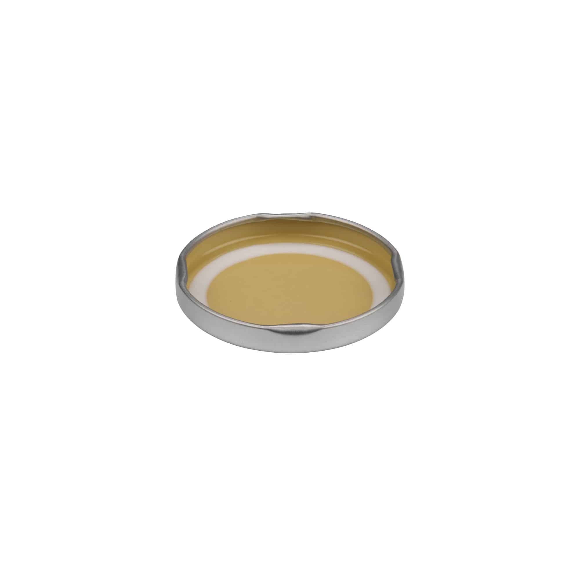 Tappo Twist-Off, lamiera bianca, argento, per bocca: TO 58