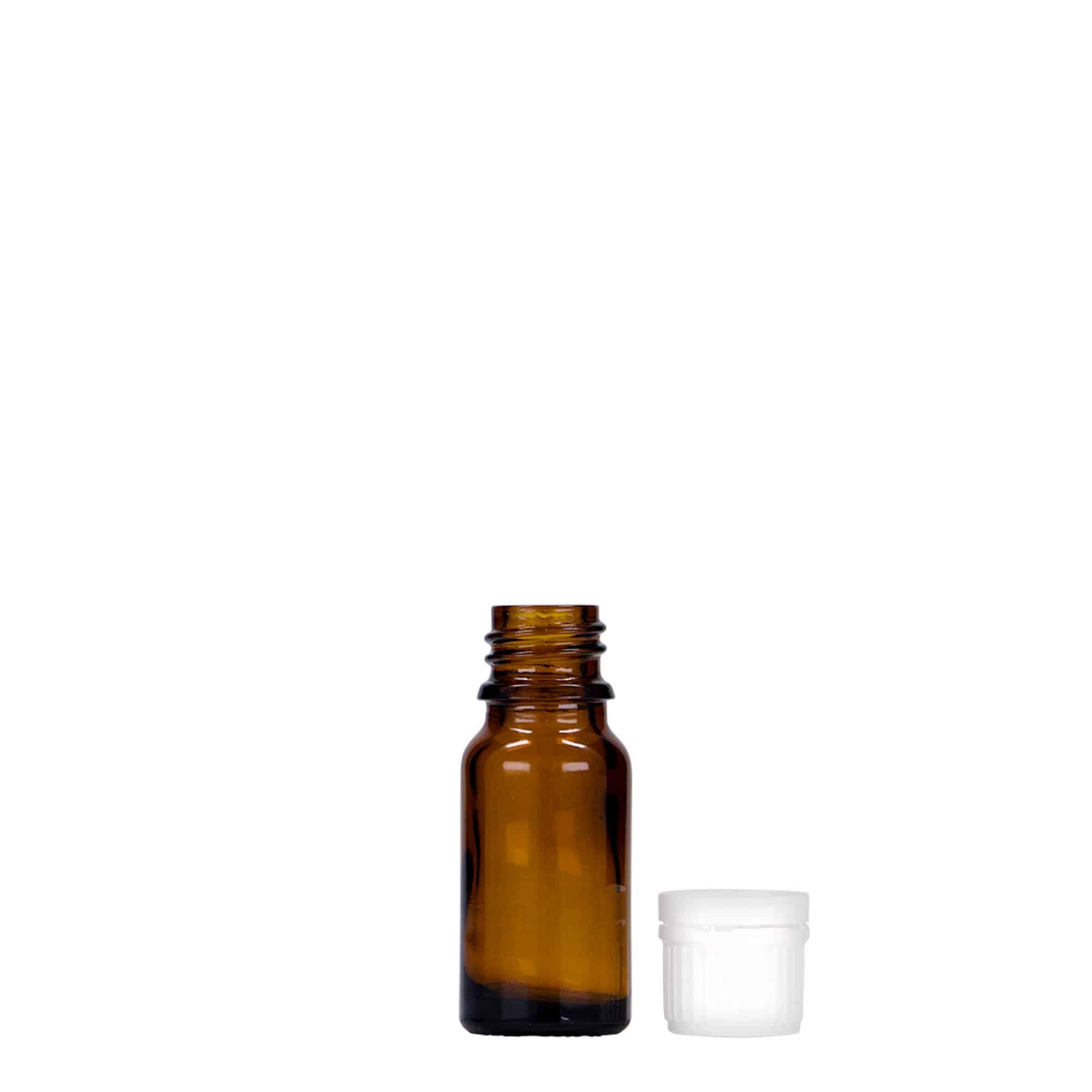 10 ml Boccetta di vetro, marrone, imboccatura: DIN 18