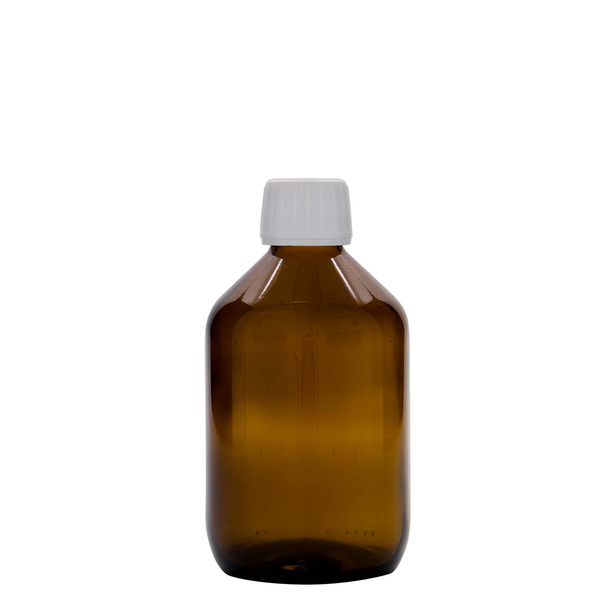 300 ml bottiglia medicinale, marrone, vetro, bocca: PP 28
