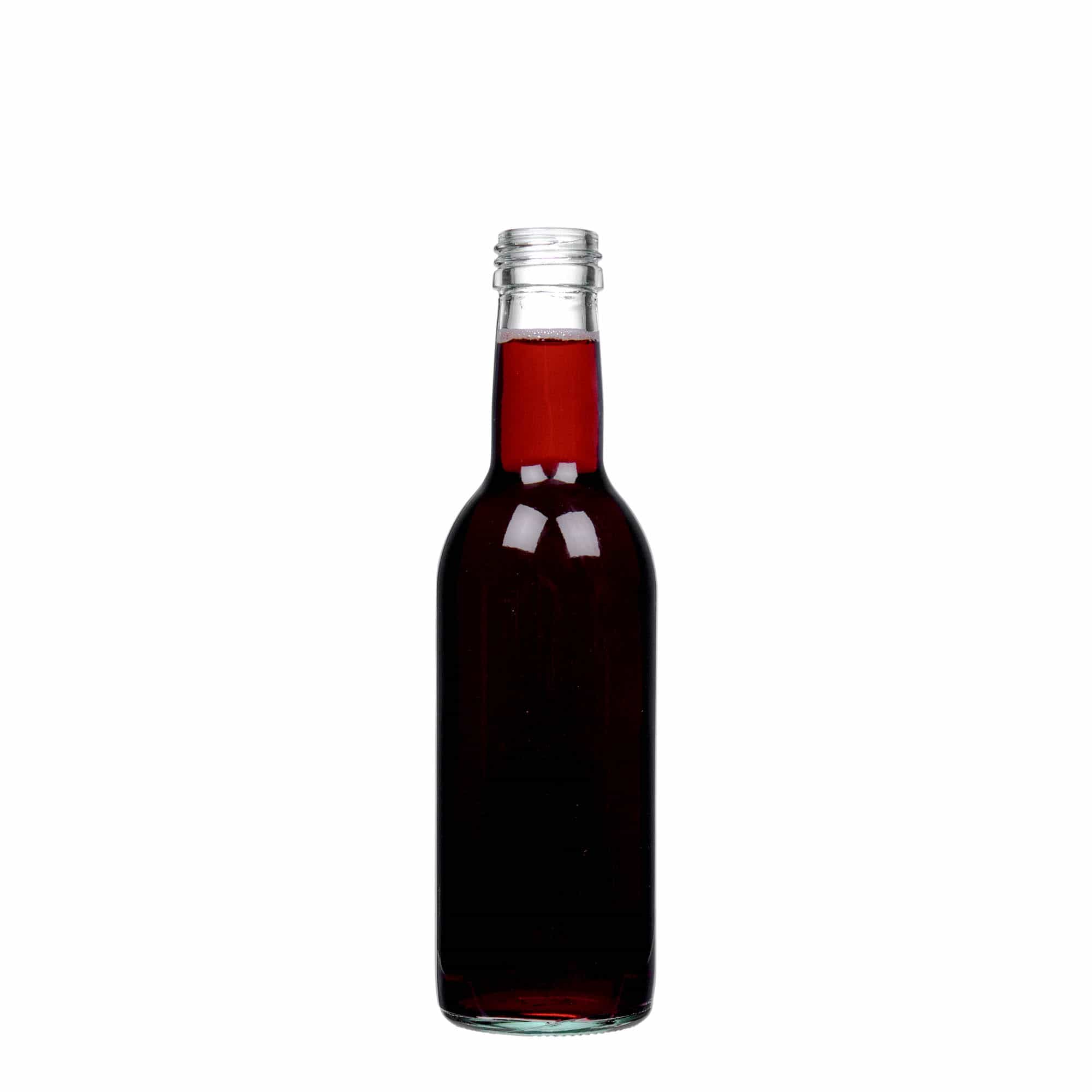 Bottiglia di vetro da 250 ml 'Bordeaux', bocca: PP 28