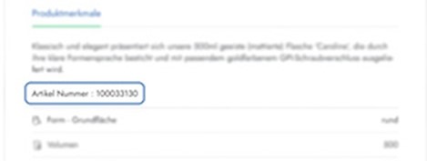 Dove trovo il numero dell'articolo? Dove trovo il numero dell'articolo?