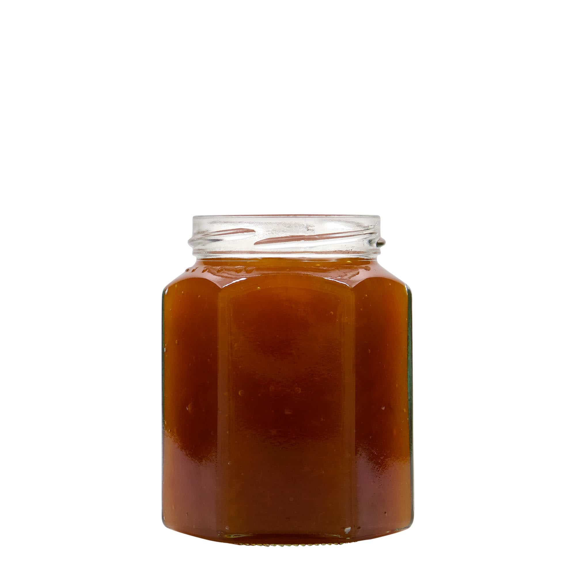 288 ml Vasetto esagonale, vetro, imboccatura: Twist-Off (TO 63)