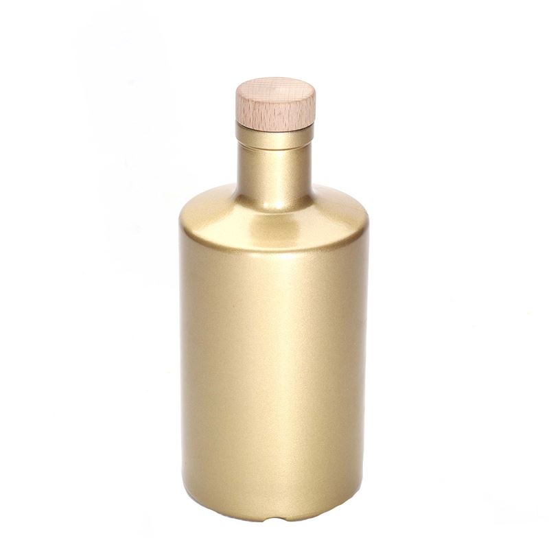 Bottiglia di vetro da 500 ml 'Caroline', oro, bocca: sughero Bottiglia di vetro da 500 ml 'Caroline', oro, bocca: sughero