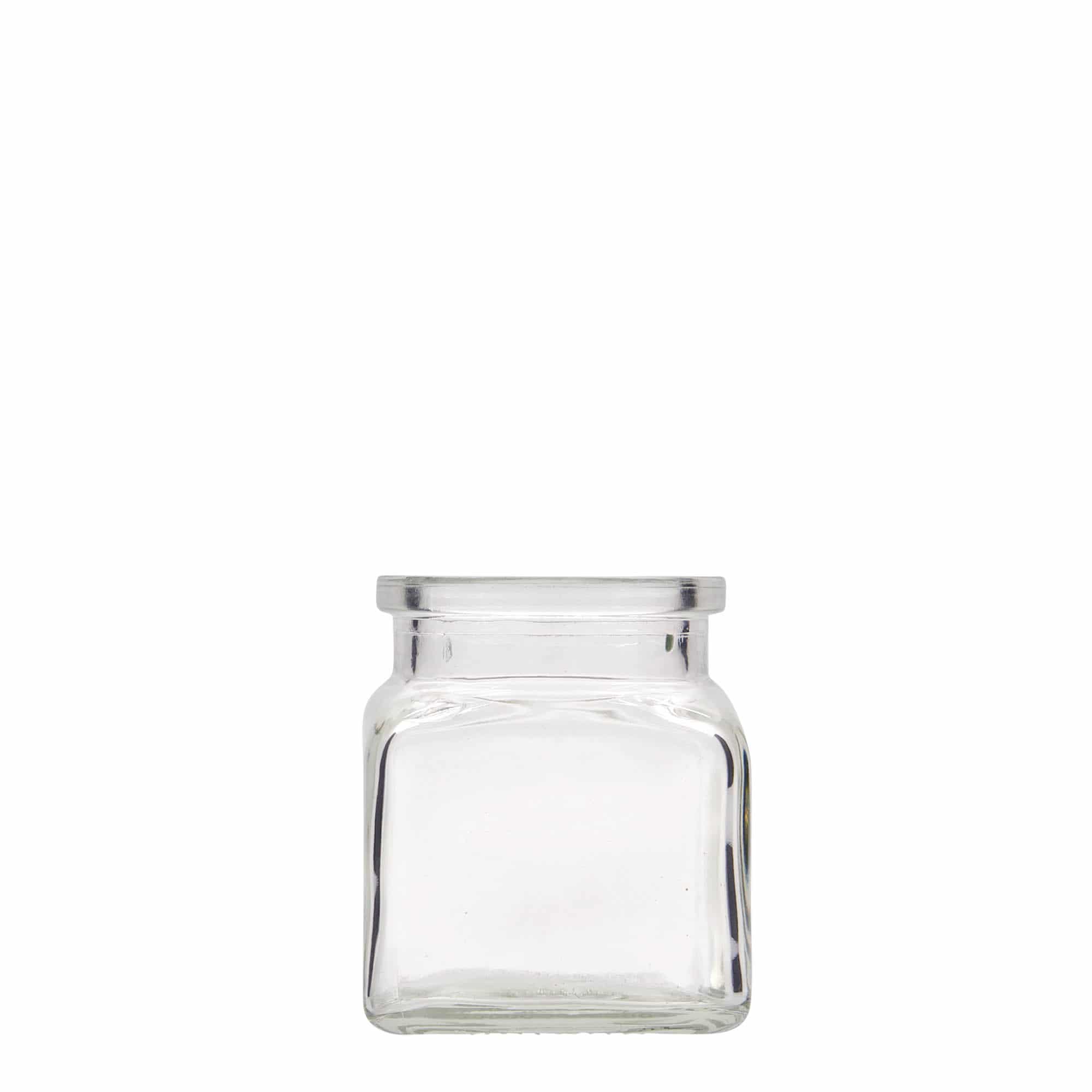 120 ml barattolo con tappo in sughero, quadrato, bocca: sughero