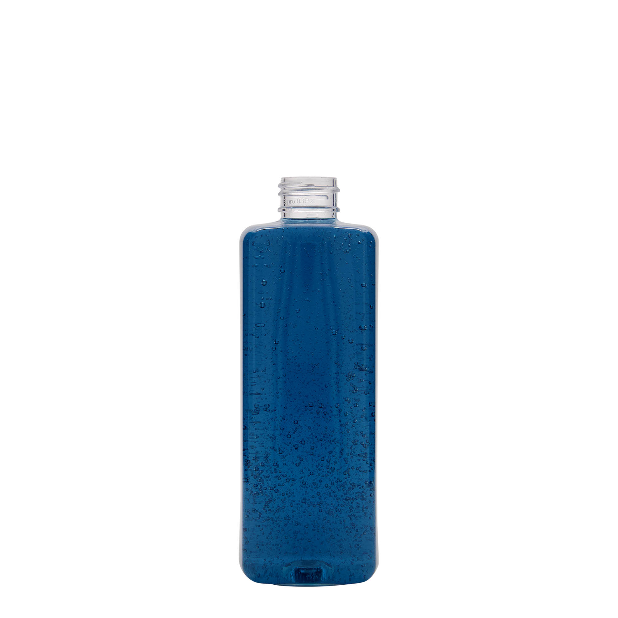 Bottiglia PET da 300 ml 'Karl', quadrata, plastica, bocca: 24/410