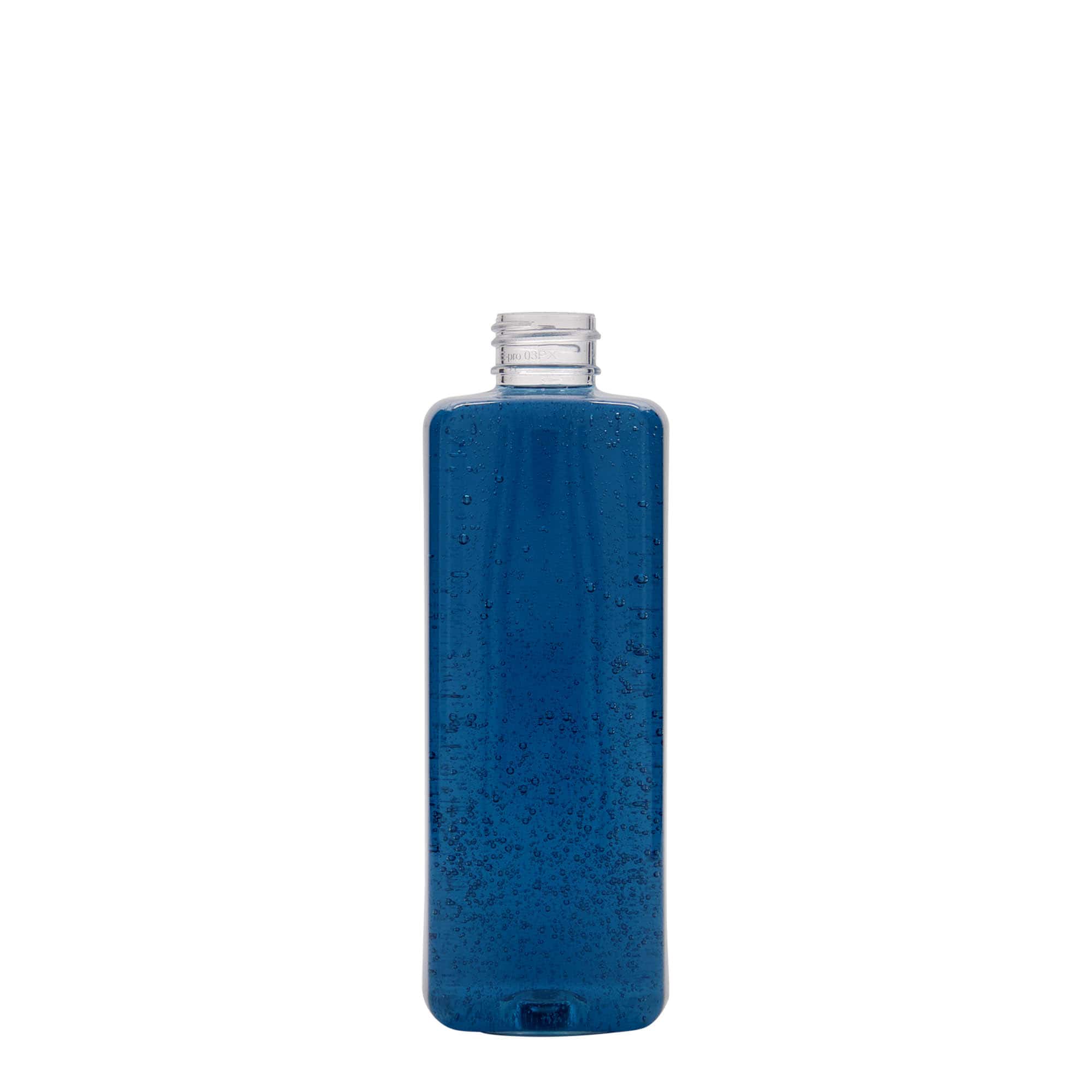 Bottiglia PET da 300 ml 'Karl', quadrata, plastica, bocca: 24/410