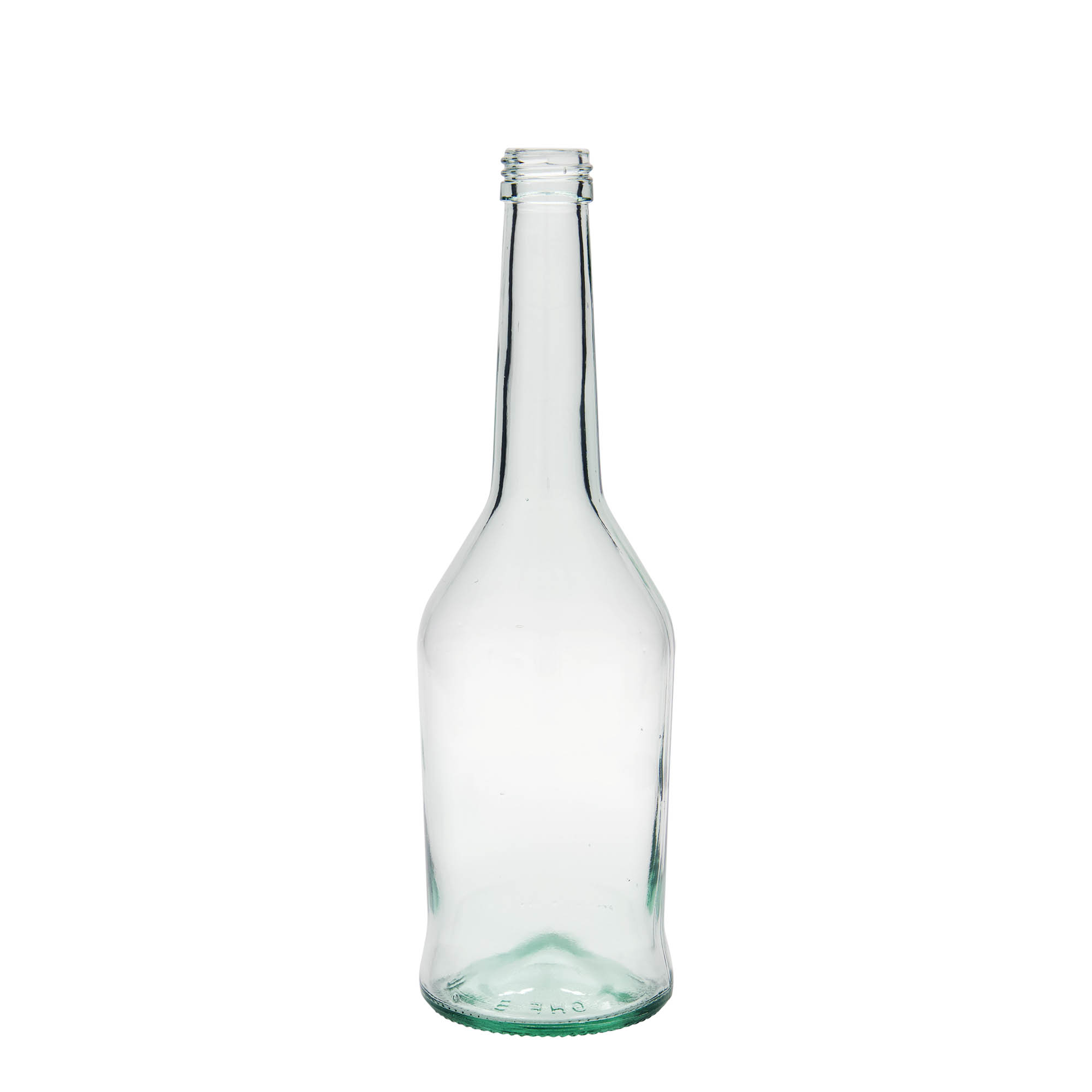 Bottiglia di vetro da 500 ml per liquori, bocca: PP 28 Bottiglia di vetro da 500 ml per liquori, bocca: PP 28