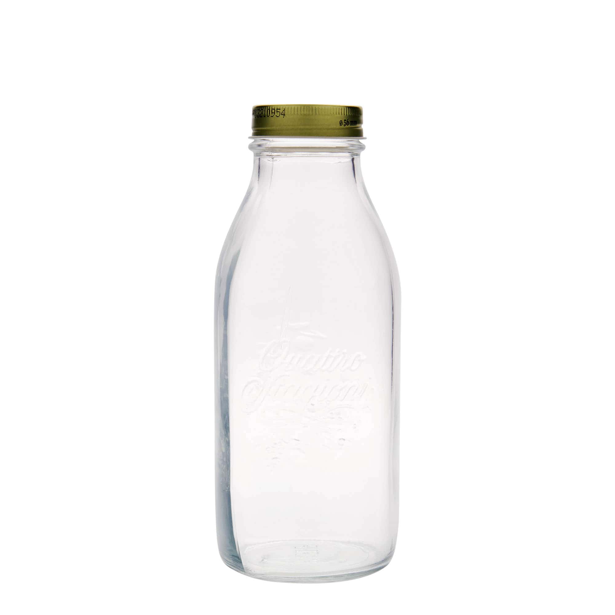 Bottiglia di vetro da 1.000 ml 'Quattro Stagioni', bocca: chiusura a vite