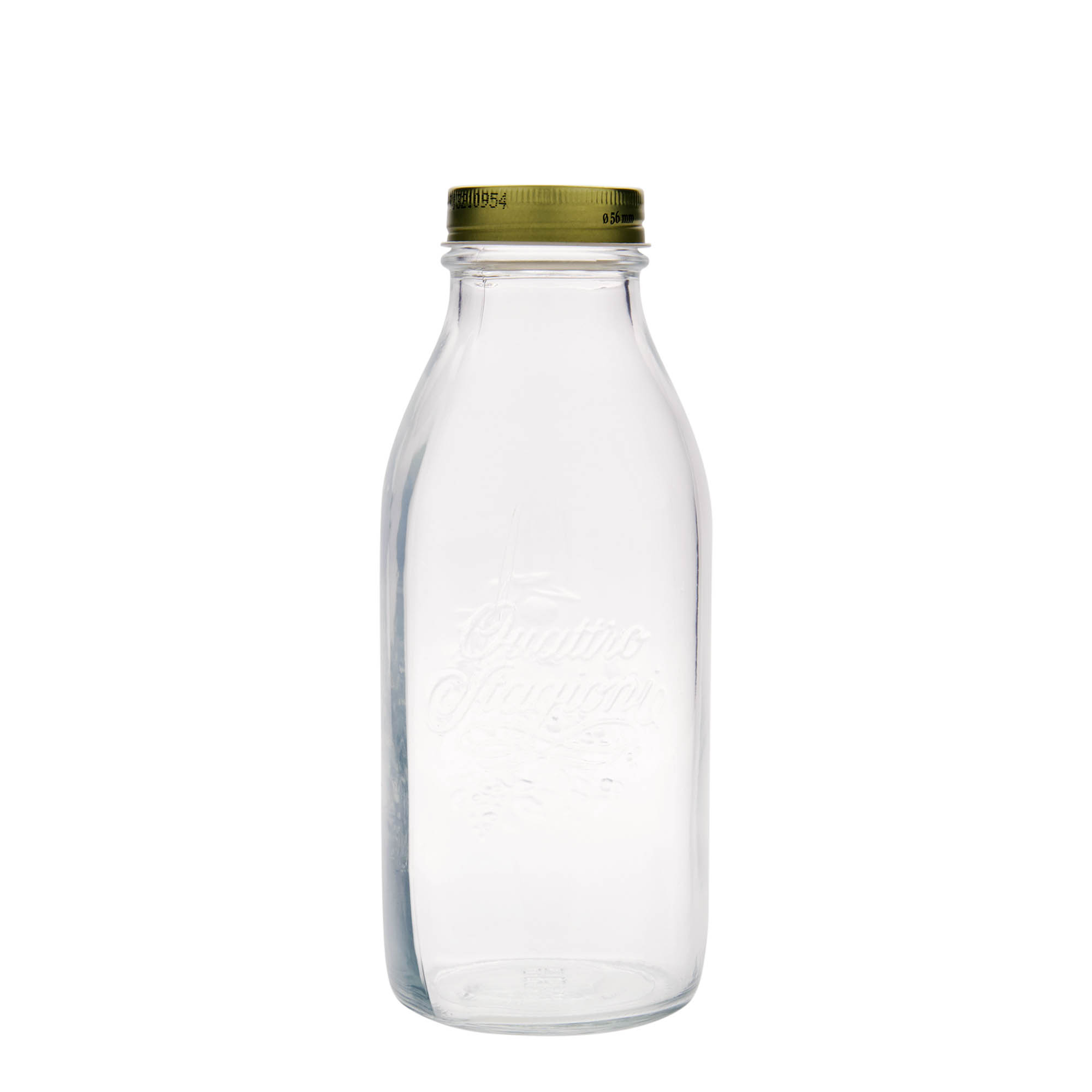 Bottiglia di vetro da 1.000 ml 'Quattro Stagioni', bocca: chiusura a vite Bottiglia di vetro da 1.000 ml 'Quattro Stagioni', bocca: chiusura a vite