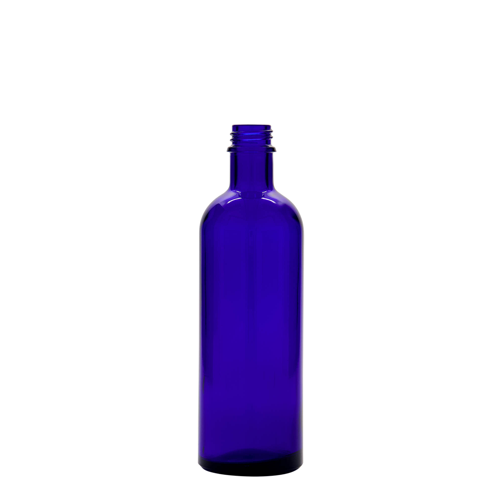 200 ml bottiglia medicinale, vetro, blu reale, bocca: DIN 22
