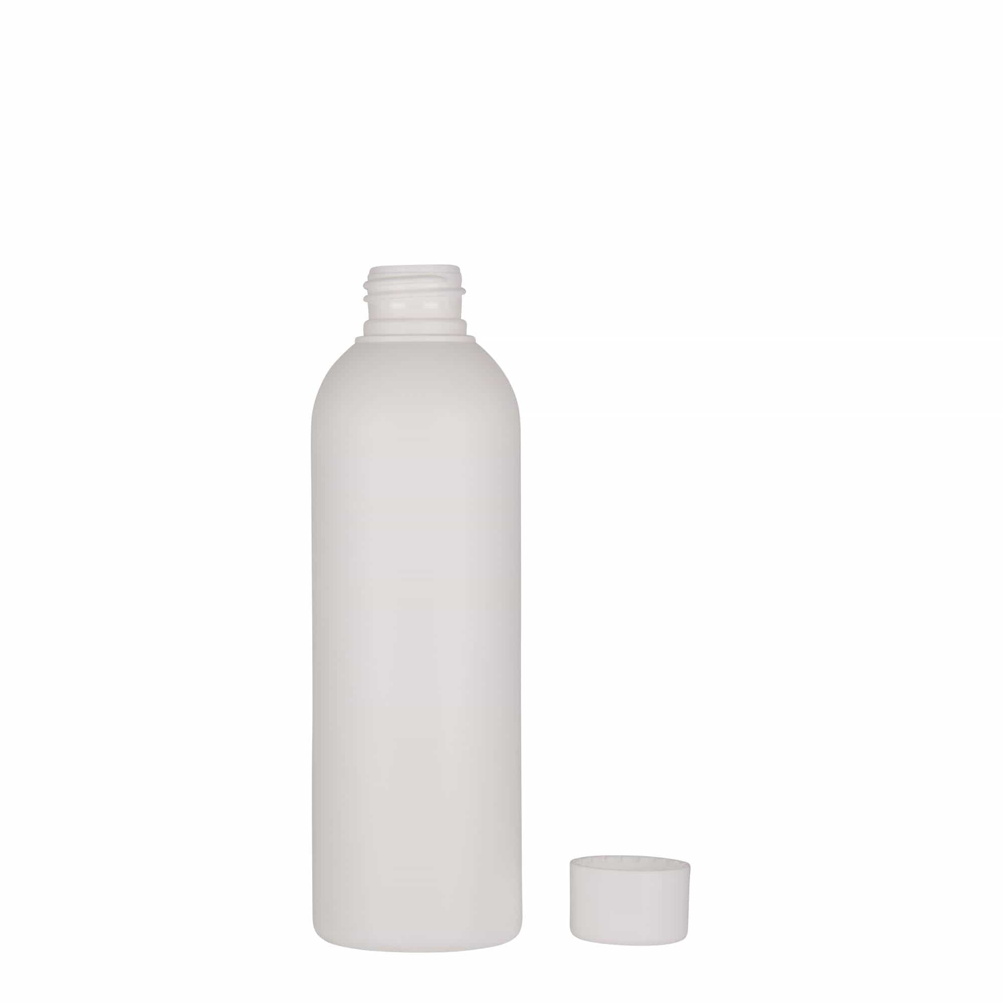 Bottiglia in plastica da 200 ml 'Tuffy', HDPE, bianca, bocca: 24/410 Bottiglia in plastica da 200 ml 'Tuffy', HDPE, bianca, bocca: 24/410