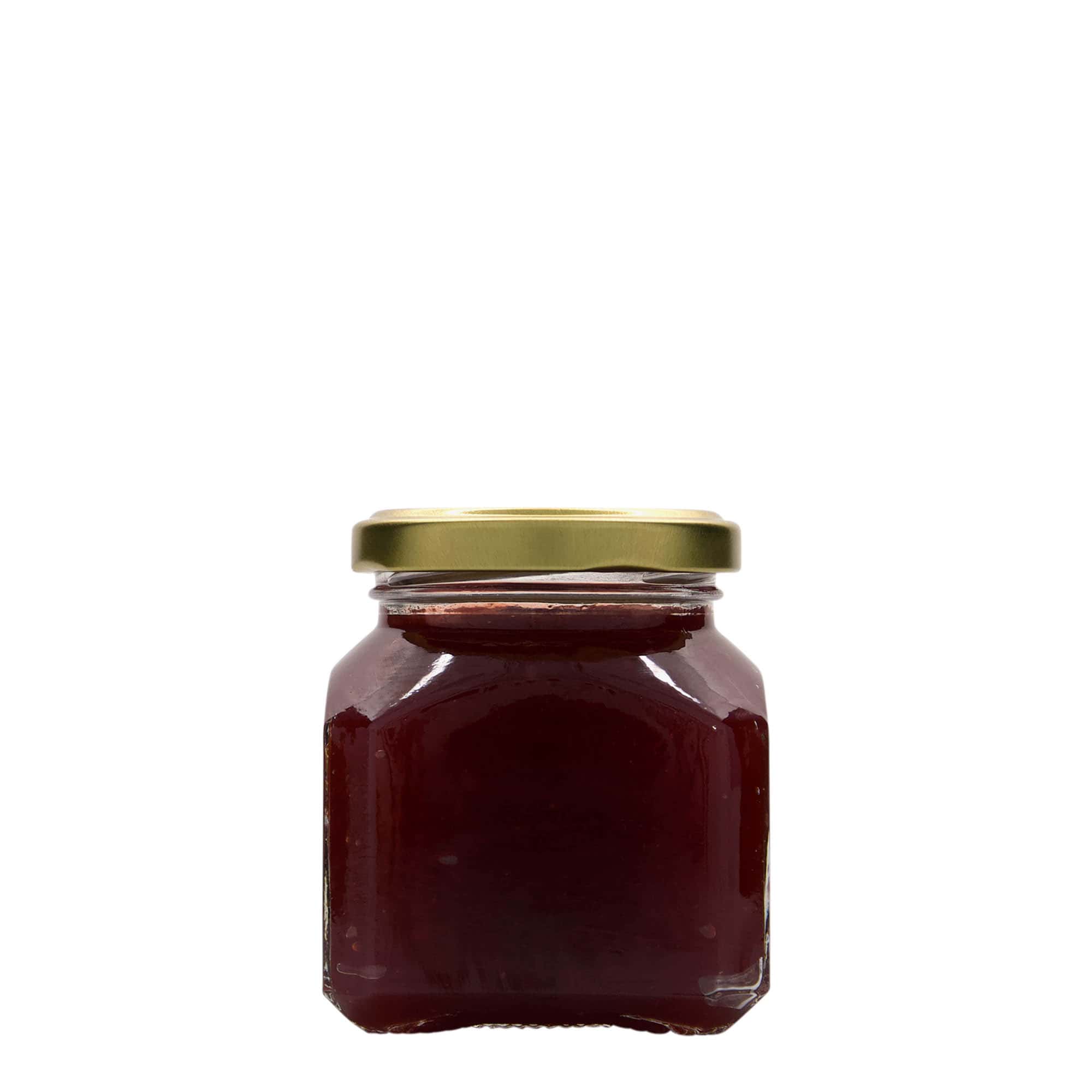 212 ml barattolo quadrato 'Milano', bocca: Twist-Off (TO 58)