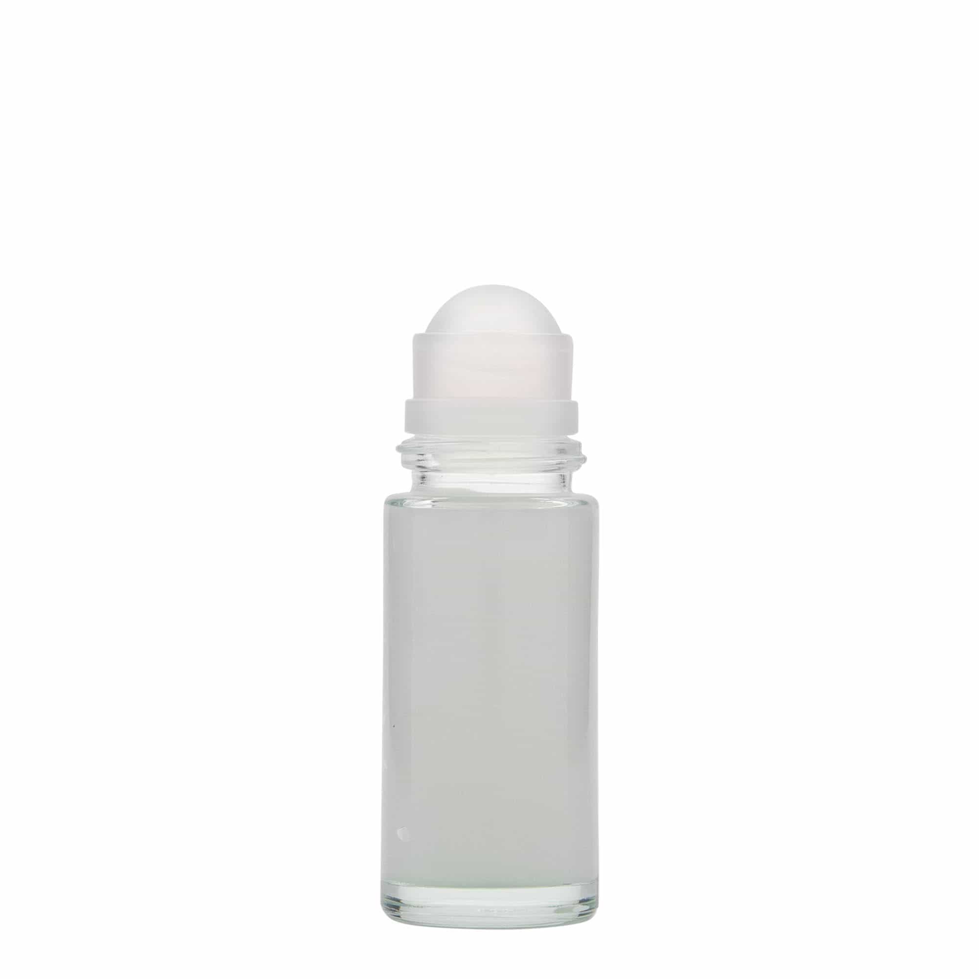 50 ml bottiglia roll-on, vetro, bocca: chiusura a vite