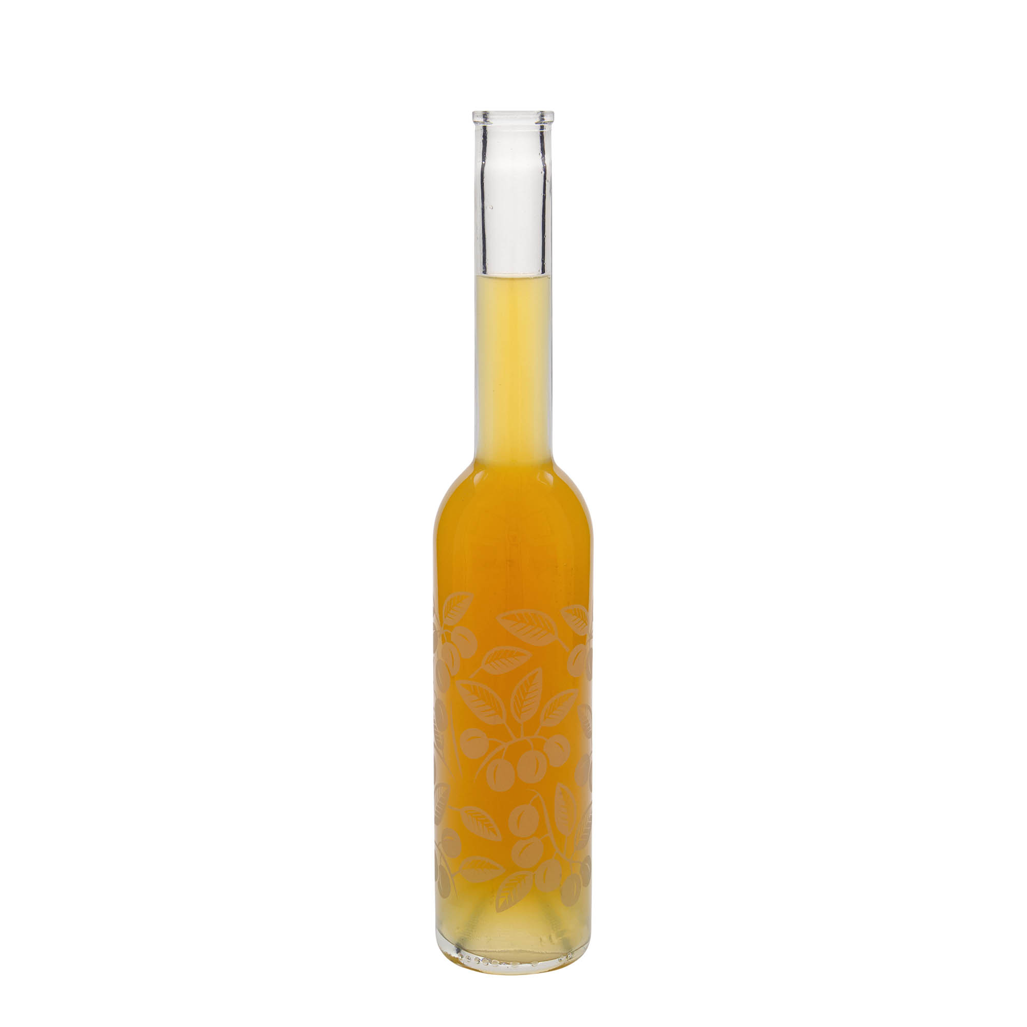 Bottiglia di vetro da 350 ml 'Opera', motivo: prugnolo, bocca: sughero Bottiglia di vetro da 350 ml 'Opera', motivo: prugnolo, bocca: sughero