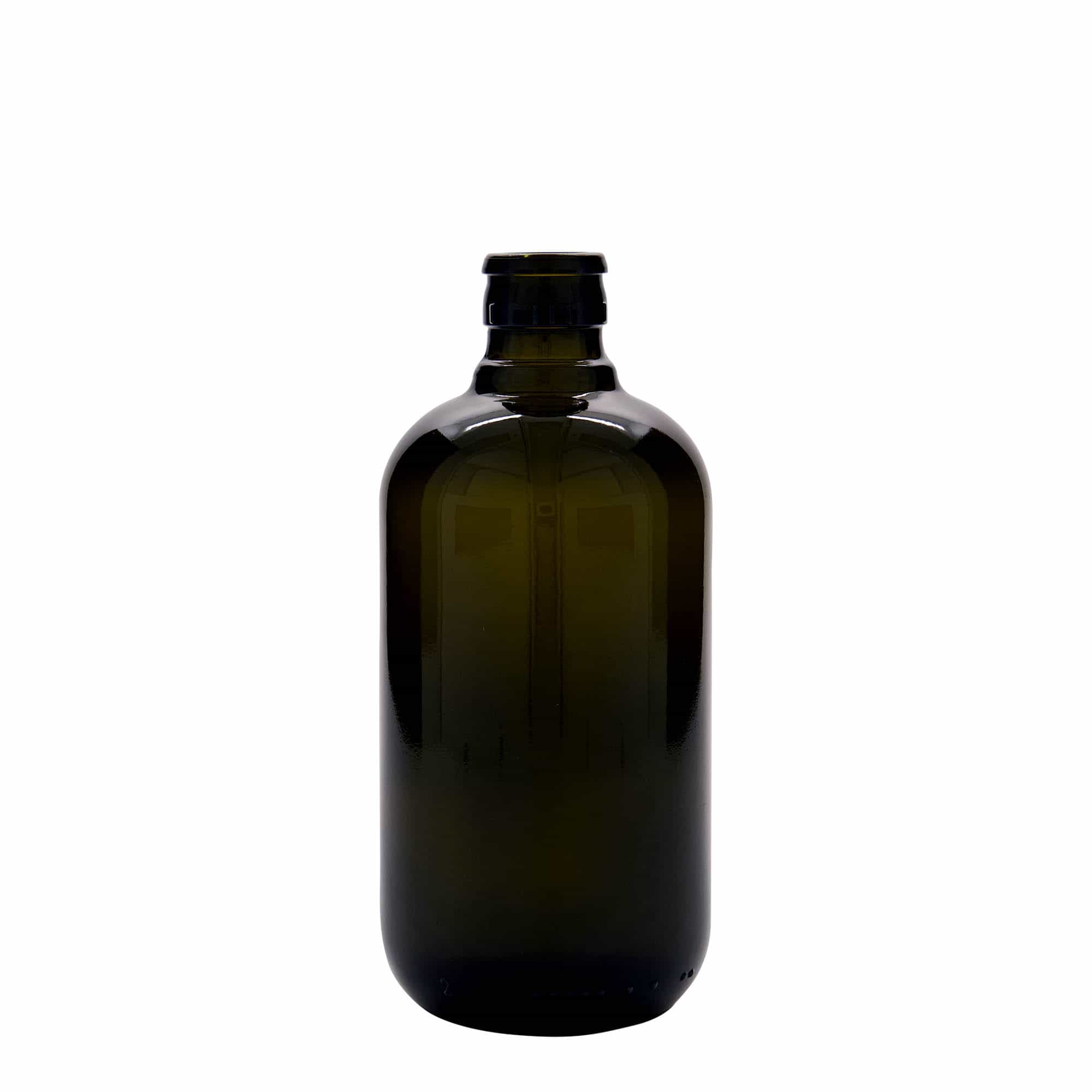 500 ml Bottiglia olio/aceto 'Biolio', vetro, verde antico, imboccatura: DOP