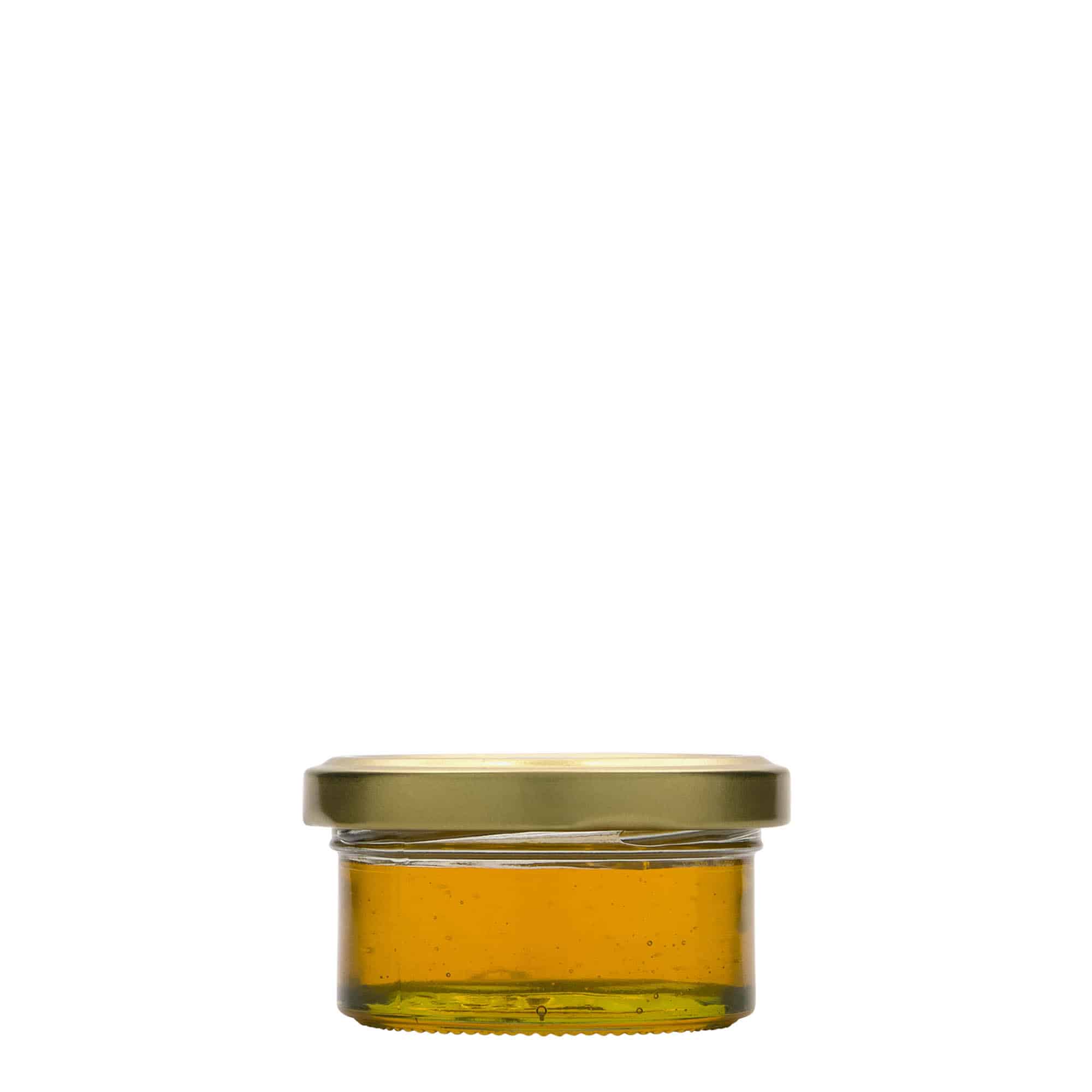 Barattolo a caduta piatto da 70 ml, bocca: Twist-Off (TO 66) Barattolo a caduta piatto da 70 ml, bocca: Twist-Off (TO 66)