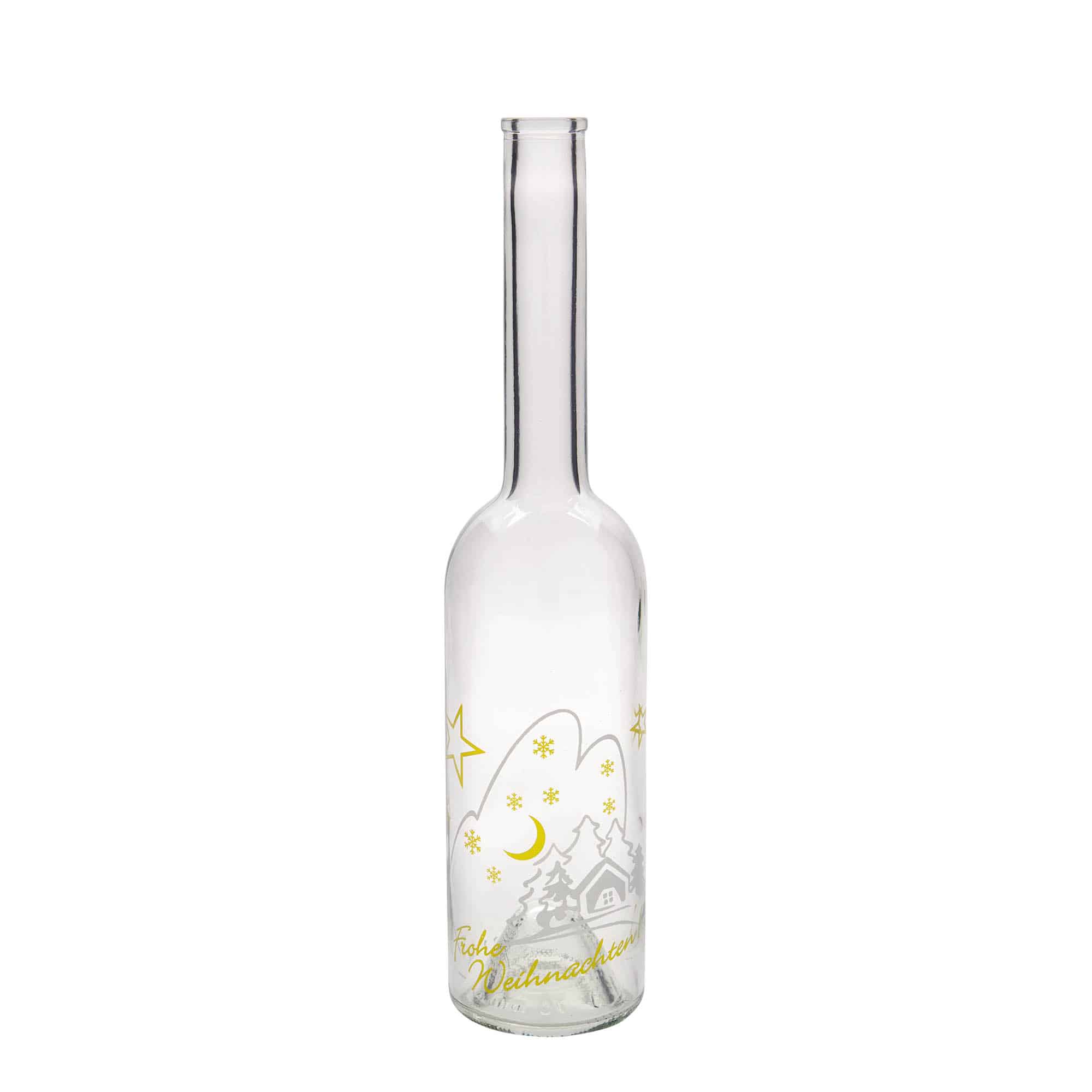 500 ml Bottiglia di vetro 'Opera', motivo: Idillio natalizio, imboccatura: fascetta 500 ml Bottiglia di vetro 'Opera', motivo: Idillio natalizio, imboccatura: fascetta