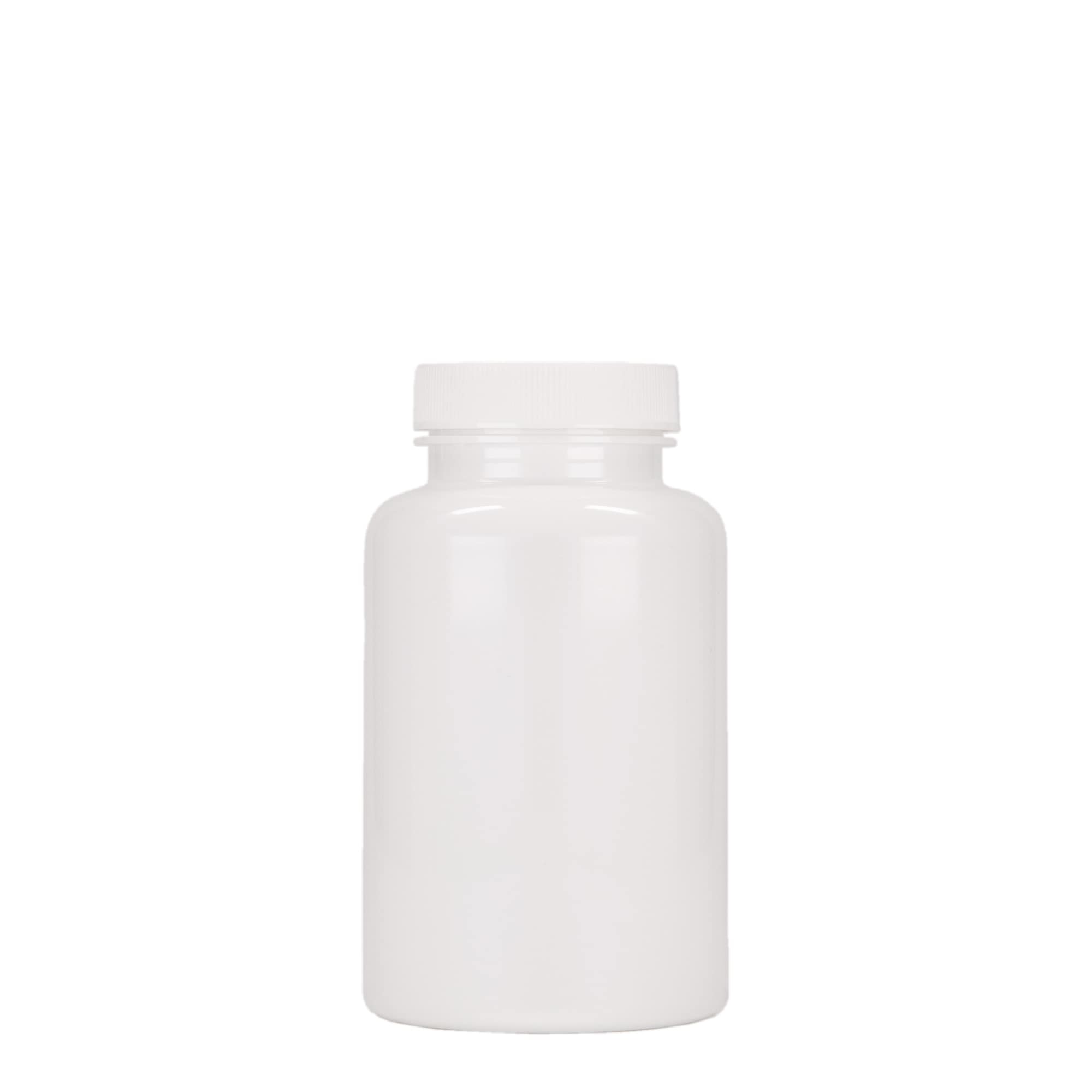 250 ml flacone PET, plastica, bianco, bocca: 45/400