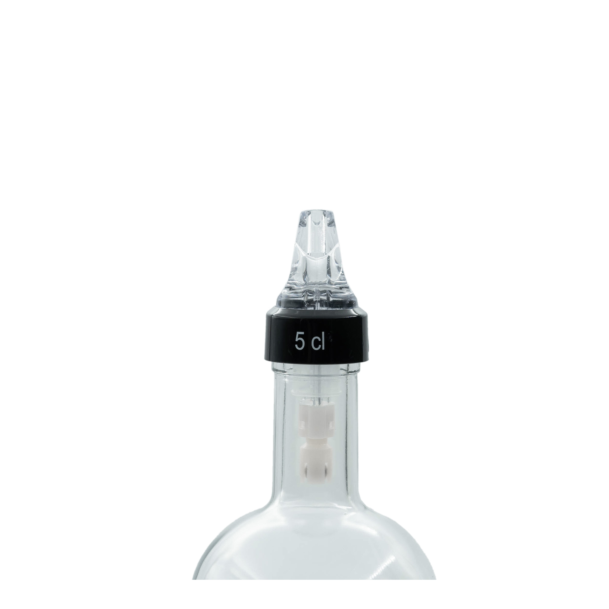 Dosatore 'Auto Pour' 5 cl, plastica PE, trasparente