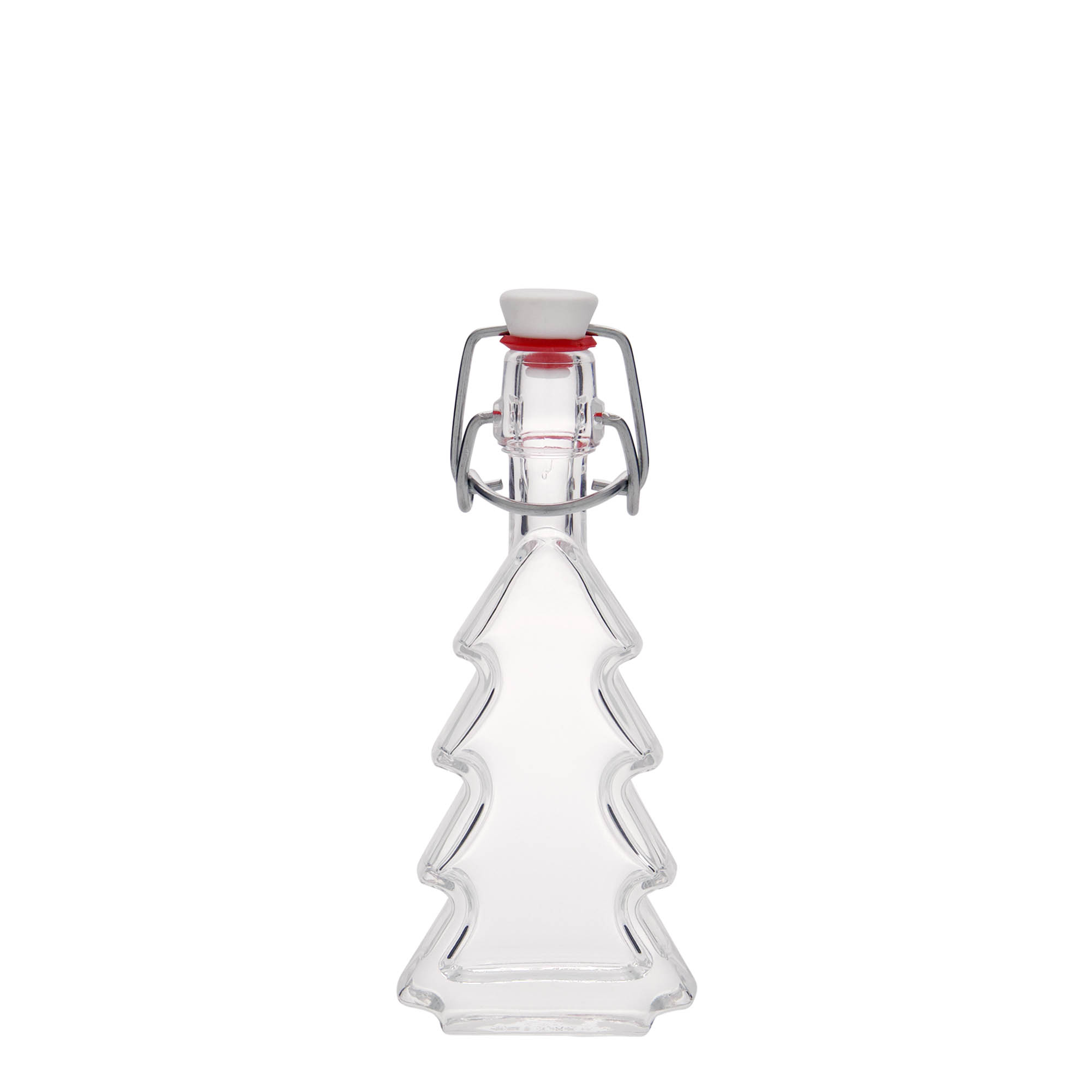 Bottiglia di vetro da 40 ml 'Albero di Natale', bocca: chiusura a gancio Bottiglia di vetro da 40 ml 'Albero di Natale', bocca: chiusura a gancio