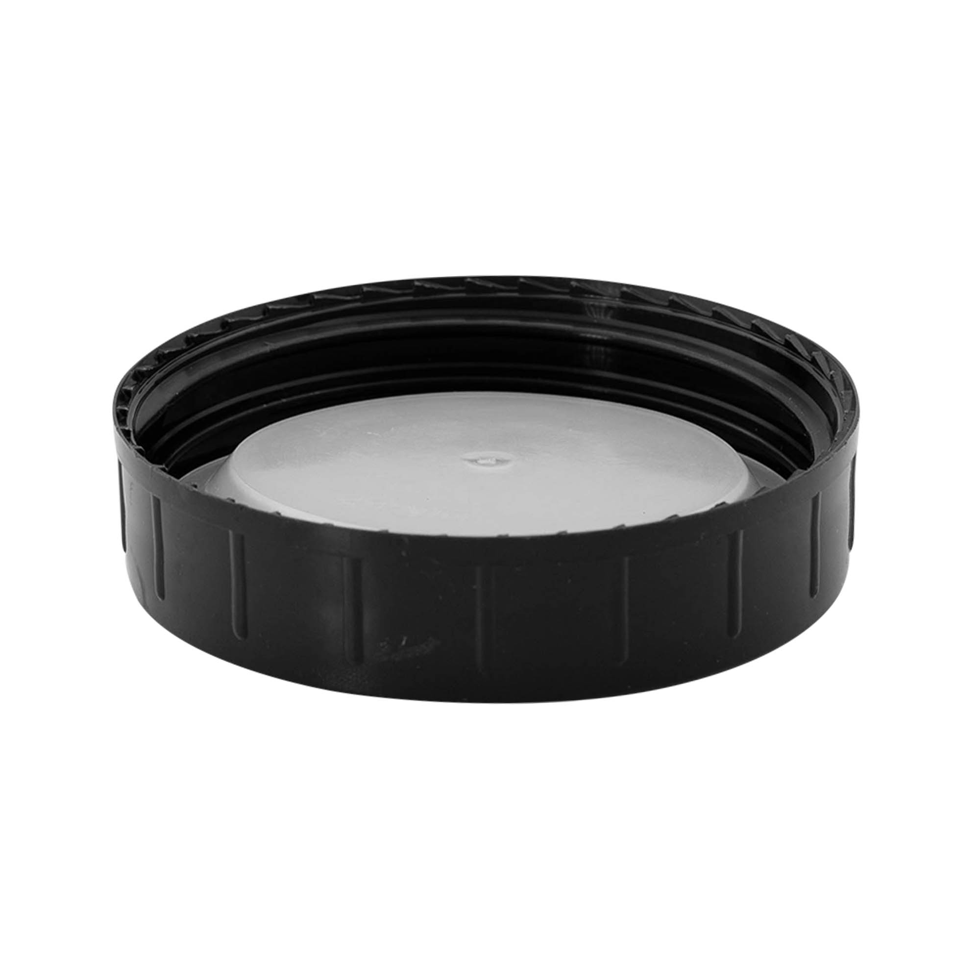 Chiusura a vite, plastica PP, nera, per bocca: DIN 68