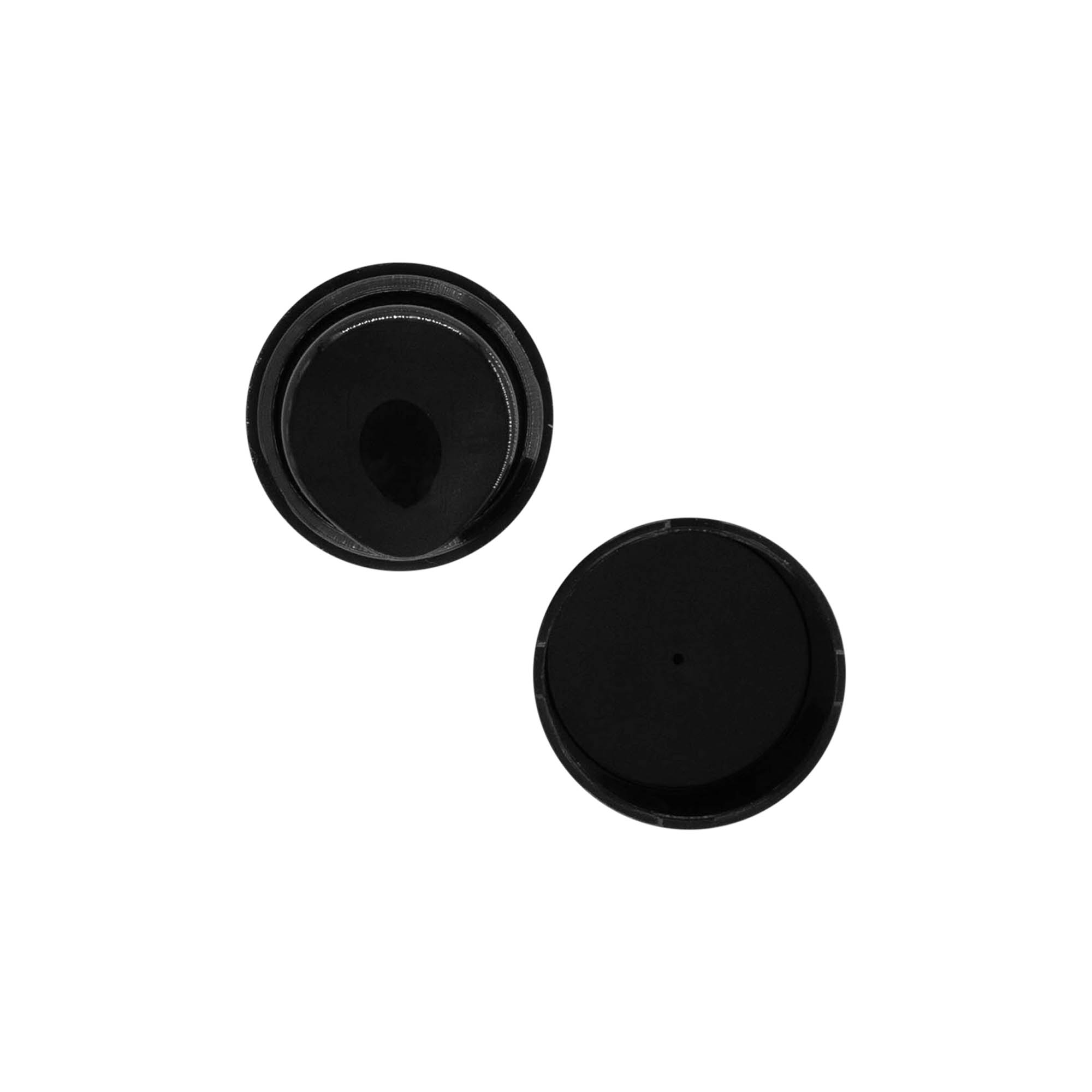 Testa pompa dispenser airless 'Nano', plastica PP, nera Testa pompa dispenser airless 'Nano', plastica PP, nera