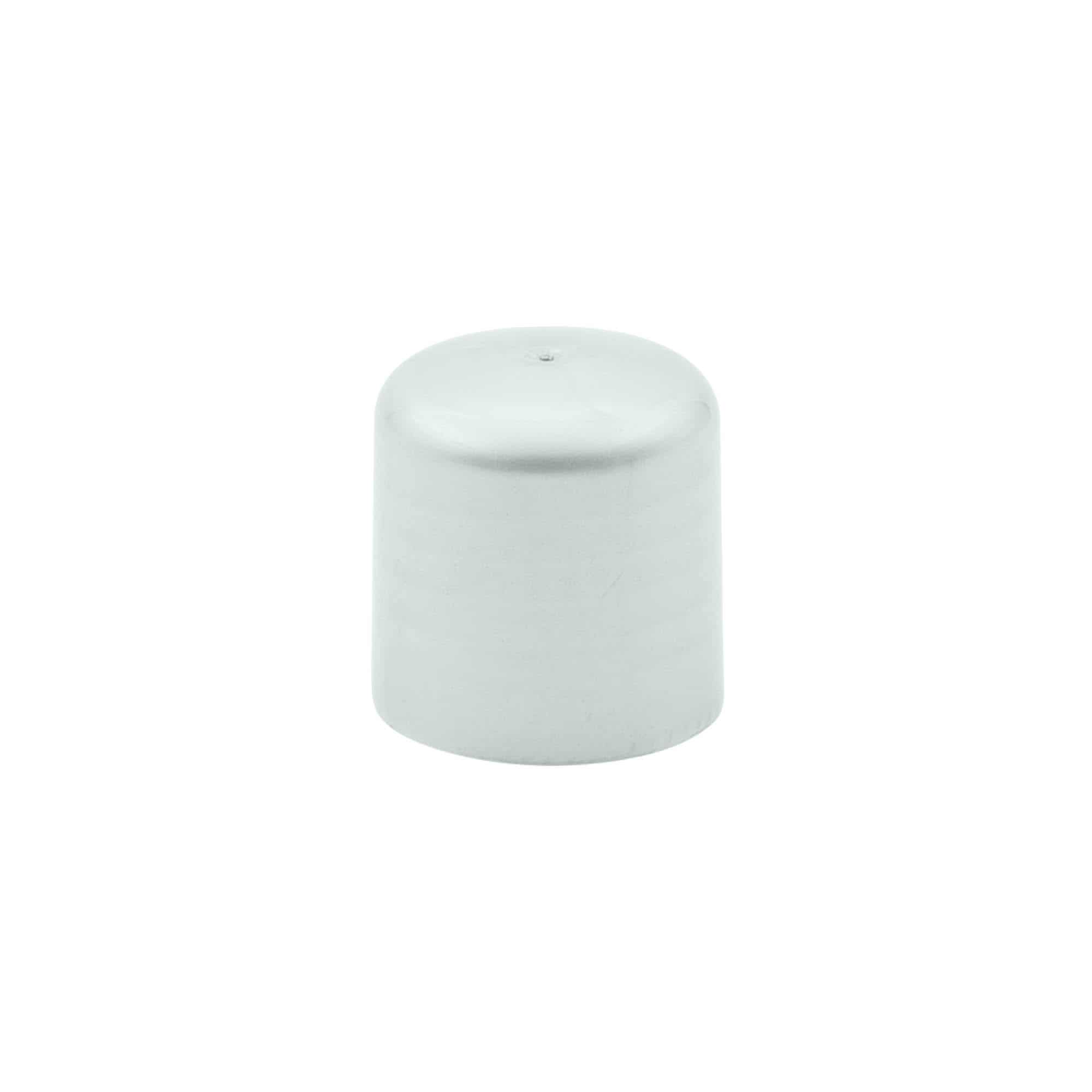 Tappo a vite con inserto riduttore dell'orifizio, plastica PP, argento, per imboccatura: 24/410