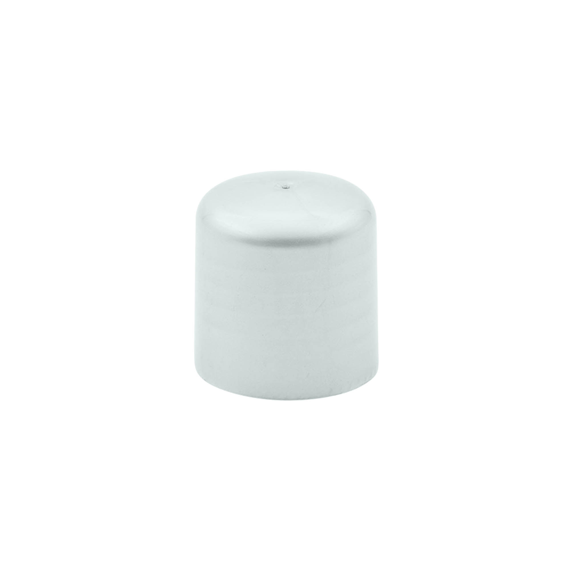 Tappo a vite con inserto per siringa, plastica PP, argento, per bocca: 24/410 Tappo a vite con inserto per siringa, plastica PP, argento, per bocca: 24/410