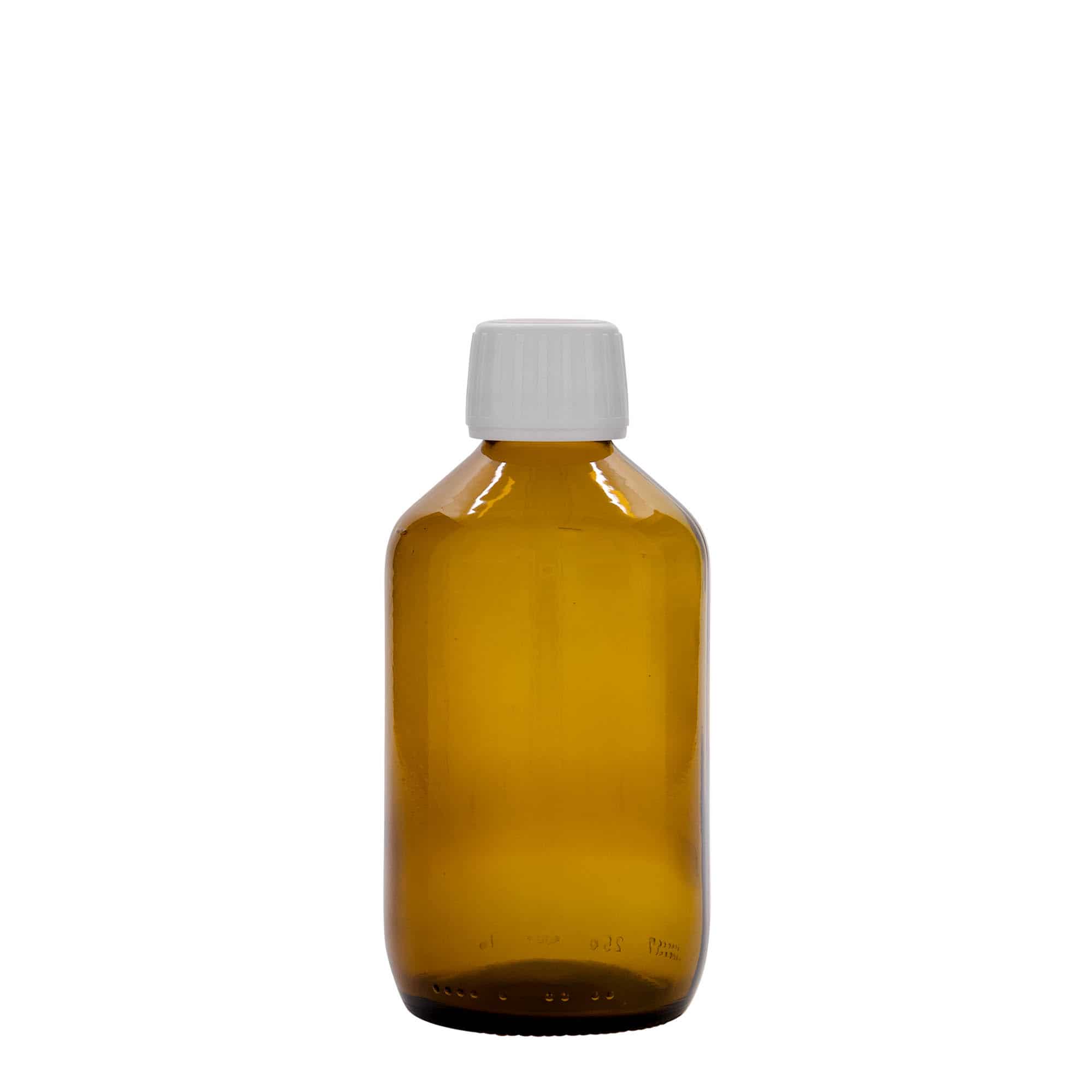 250 ml, Flacone farmaceutico, marrone, vetro, imboccatura: PP 28
