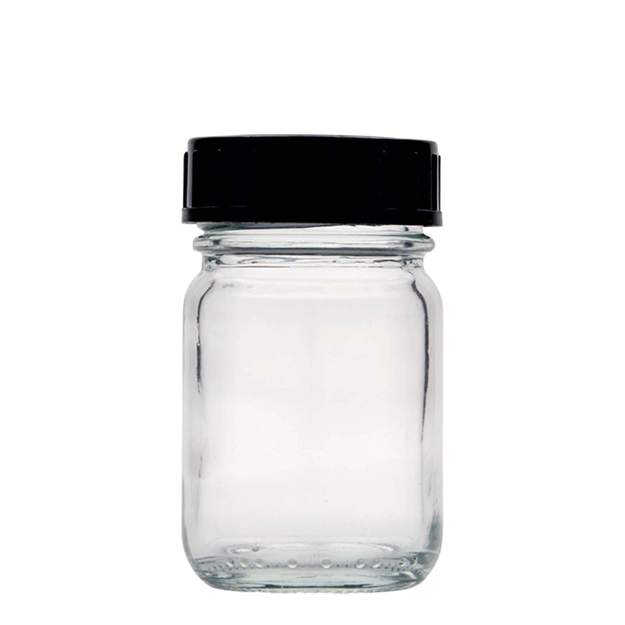 10 pezzi 5ml 22*30mm piccoli vasetti di vetro con coperchi in alluminio  nero bottiglie
