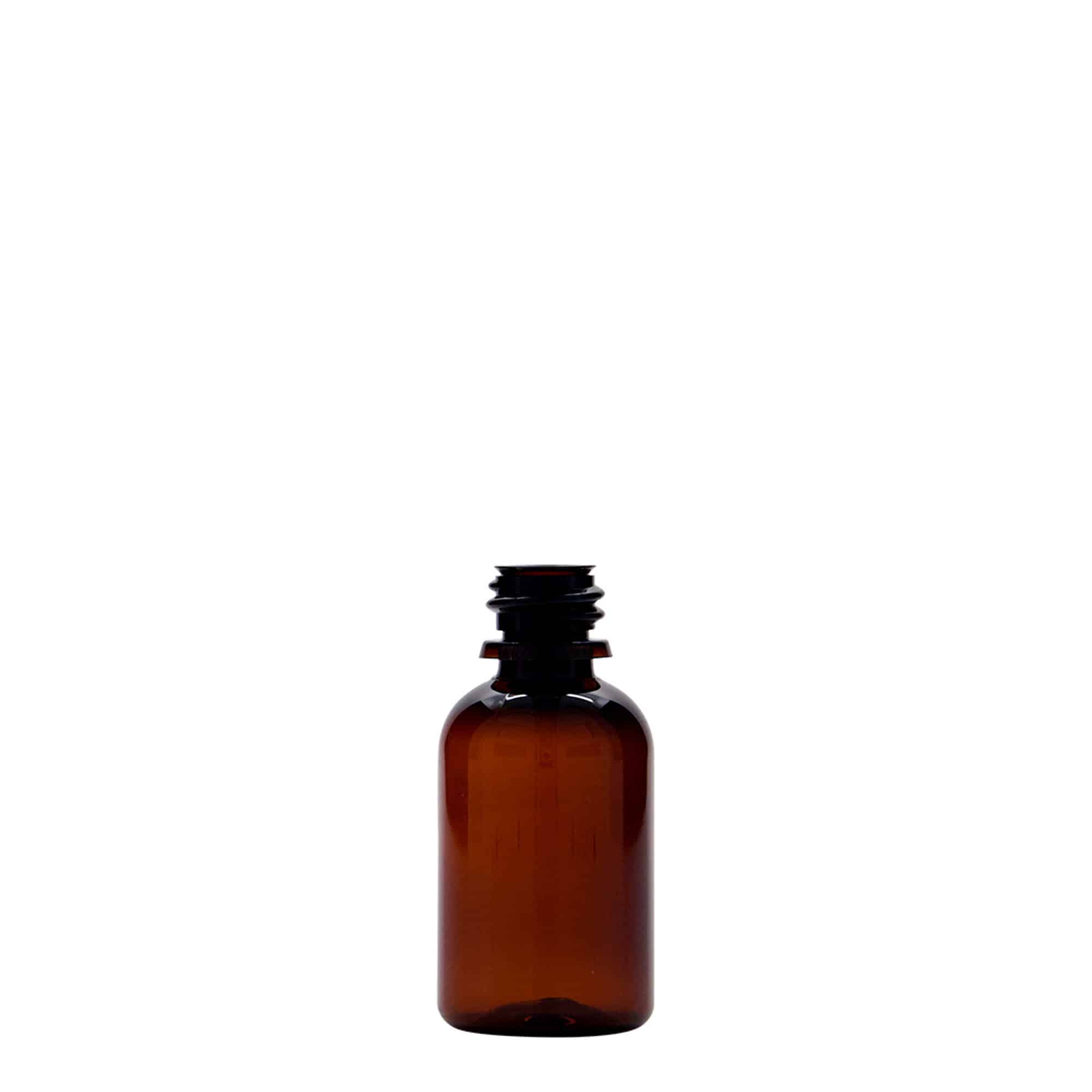 30 ml Flacone farmaceutico PET 'Easy Living', marrone, plastica, imboccatura: DIN 18 30 ml Flacone farmaceutico PET 'Easy Living', marrone, plastica, imboccatura: DIN 18