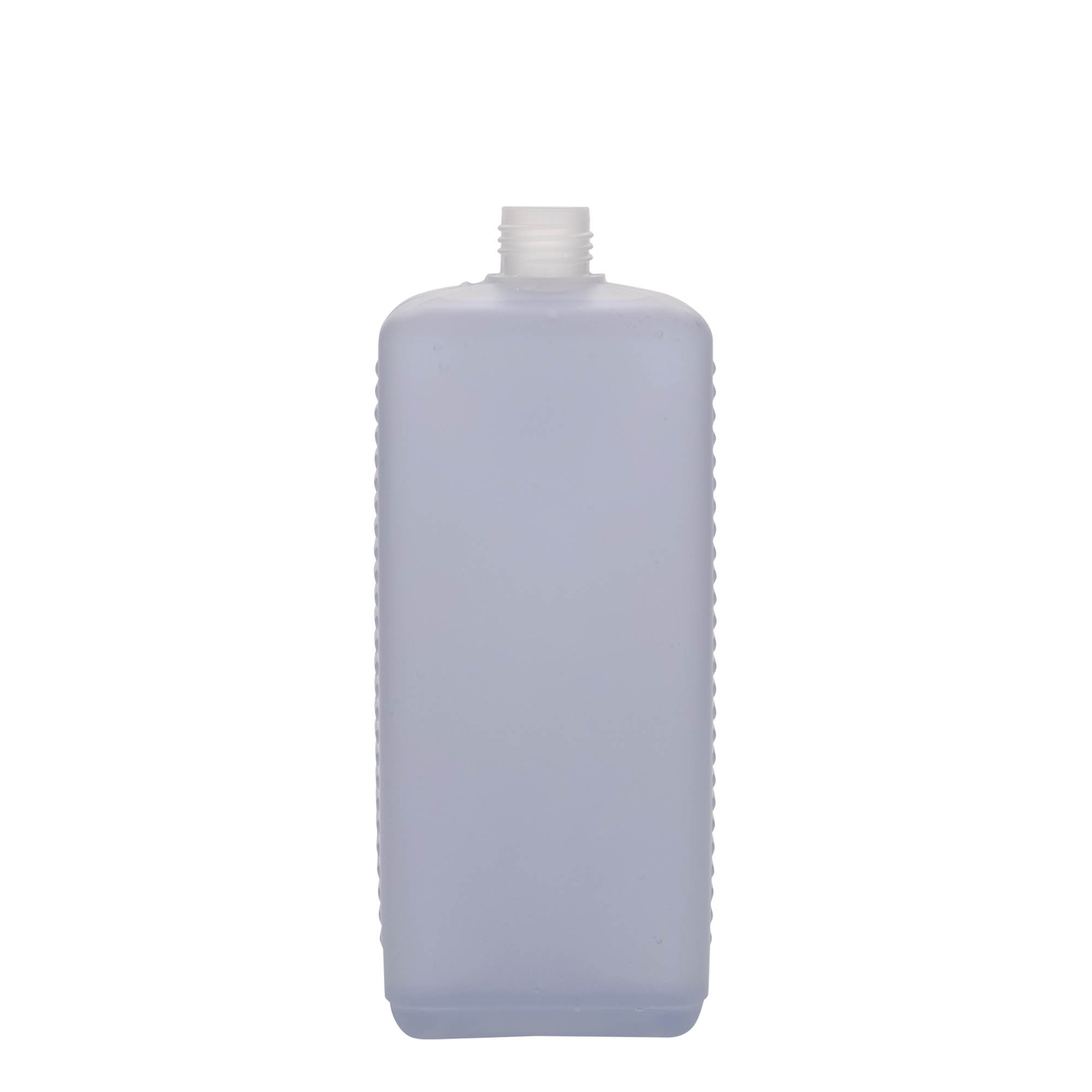 1.000 ml tanica rettangolare, plastica HDPE, naturale, bocca: DIN 25 EPE