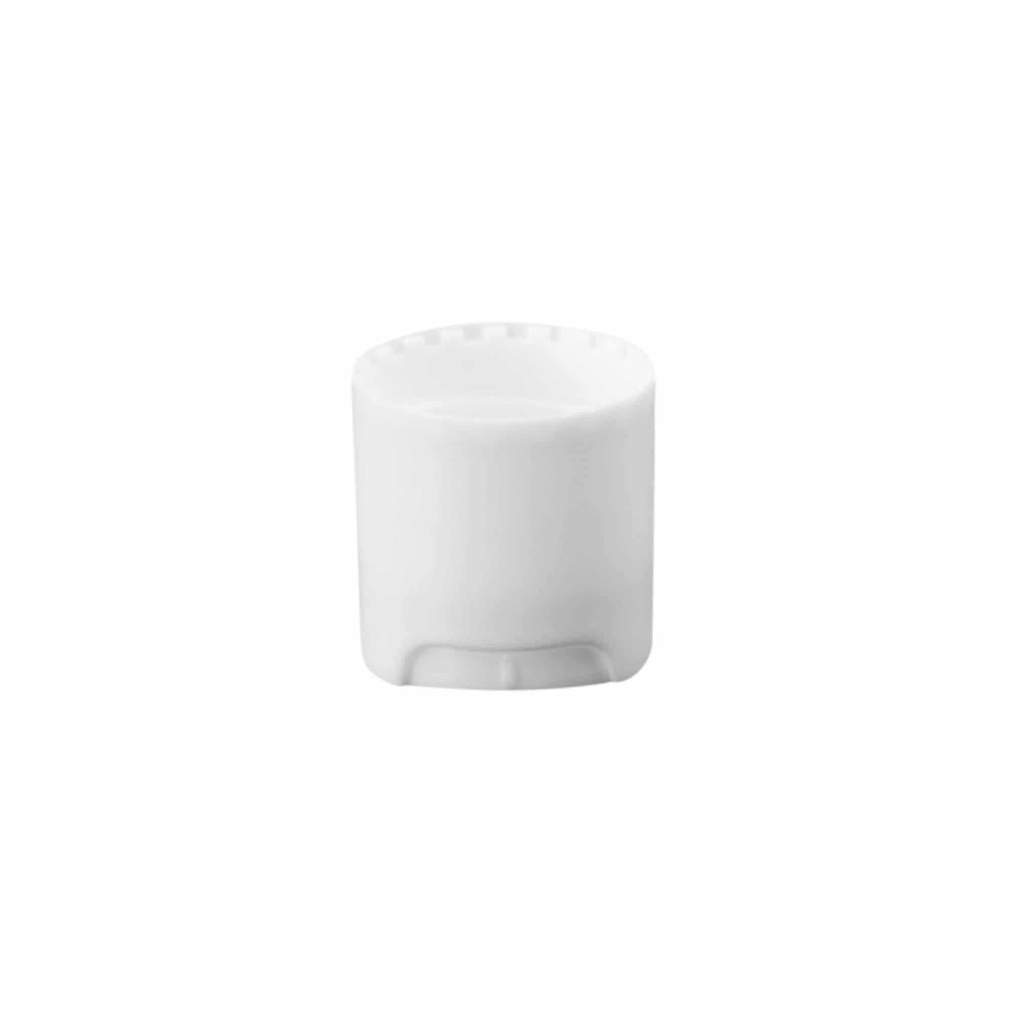 Tappo a vite Disc-Top, plastica PP, bianco, per imboccatura: 24/410