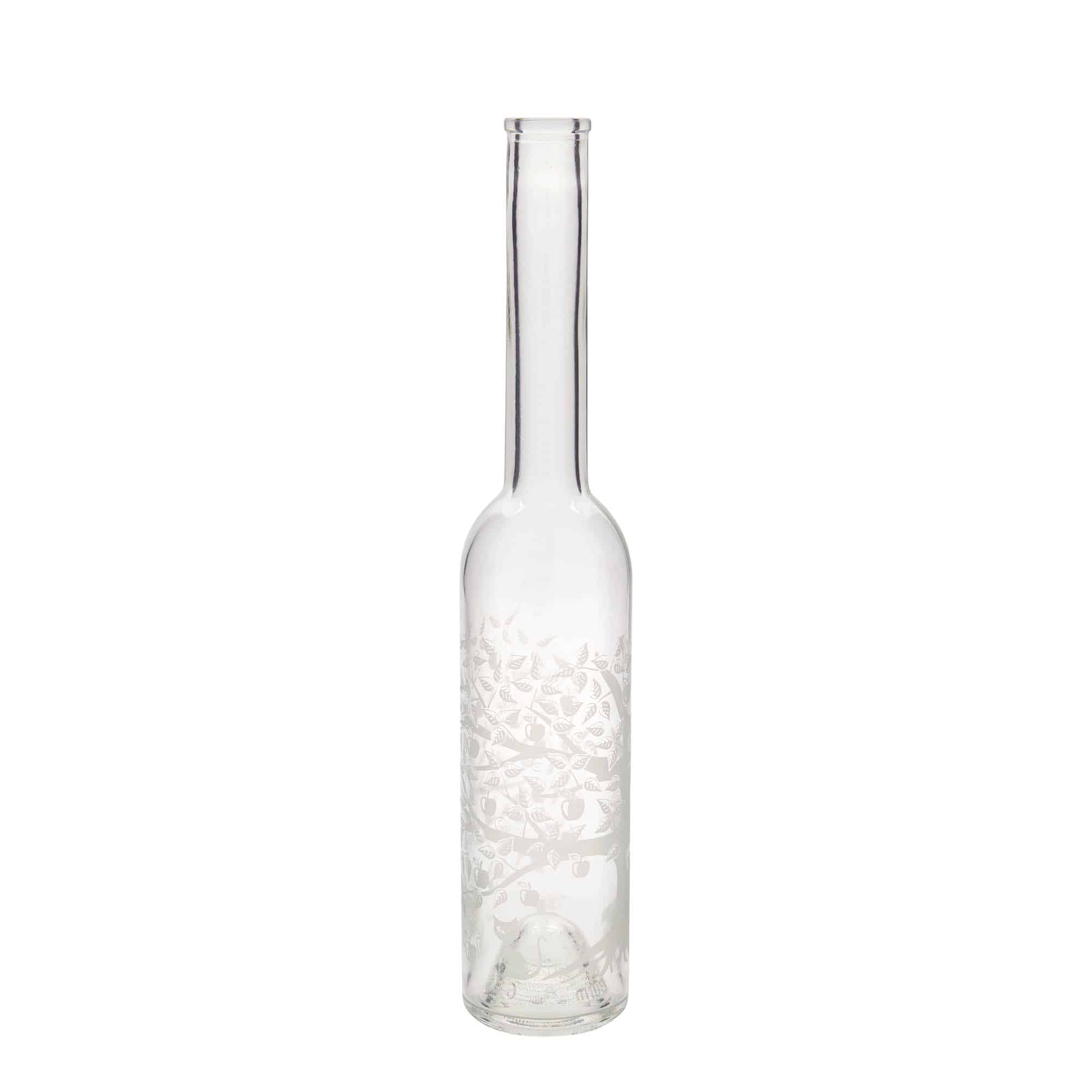 350 ml Bottiglia di vetro 'Opera', motivo: Melo, imboccatura: fascetta 350 ml Bottiglia di vetro 'Opera', motivo: Melo, imboccatura: fascetta