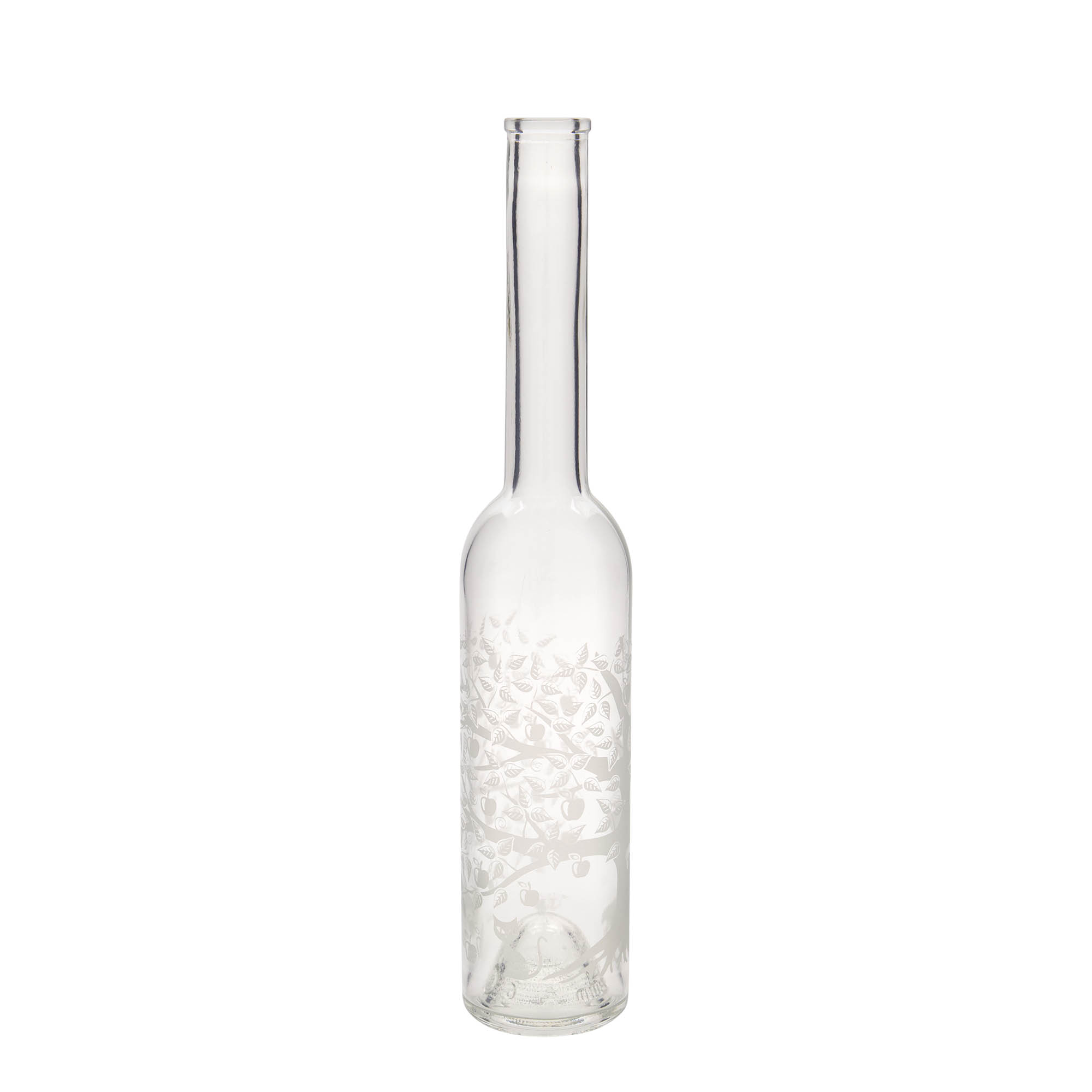 Bottiglia di vetro da 350 ml 'Opera', motivo: melo, bocca: sughero Bottiglia di vetro da 350 ml 'Opera', motivo: melo, bocca: sughero
