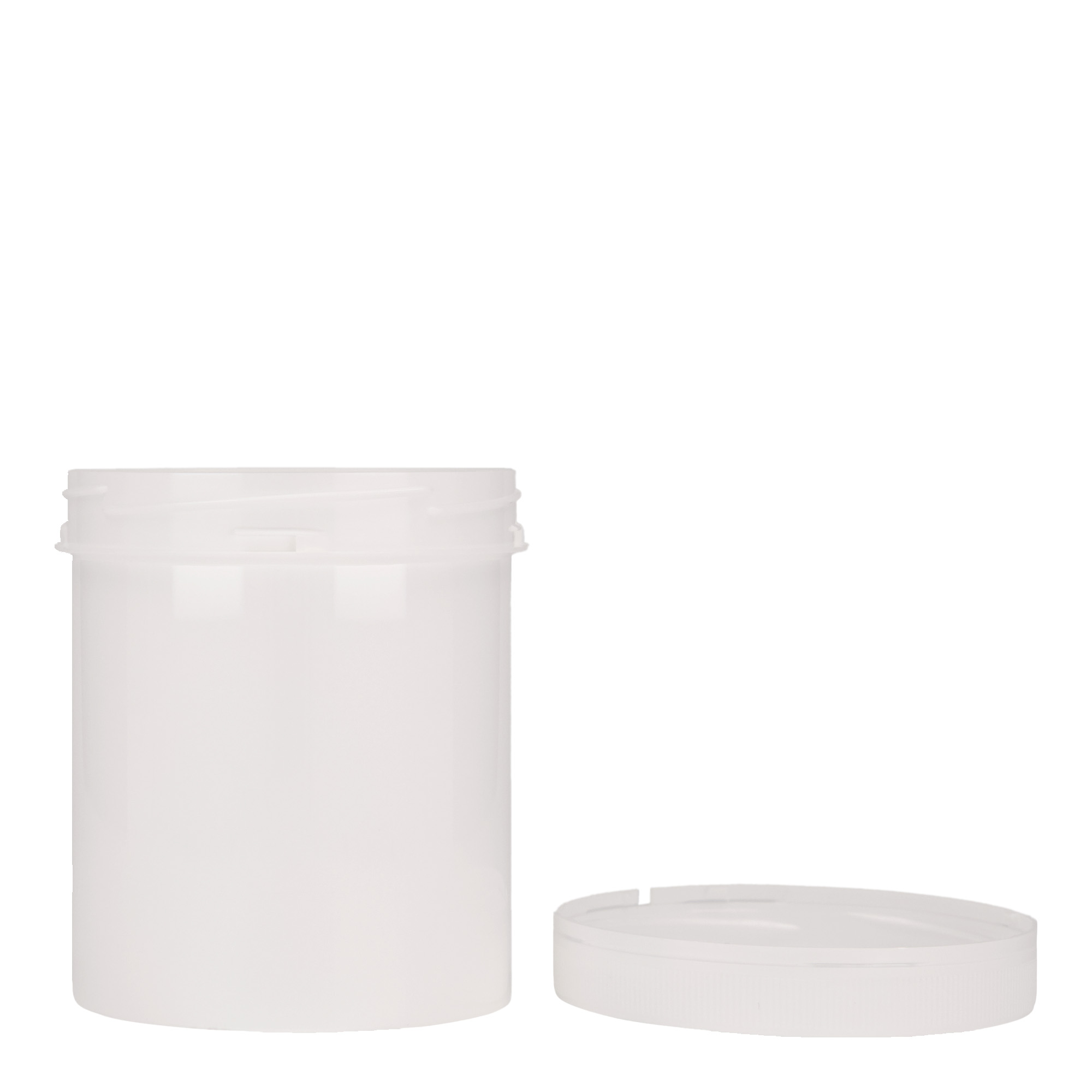 500 ml barattolo in plastica 'Securilock', PP, bianco, bocca: chiusura a vite 500 ml barattolo in plastica 'Securilock', PP, bianco, bocca: chiusura a vite