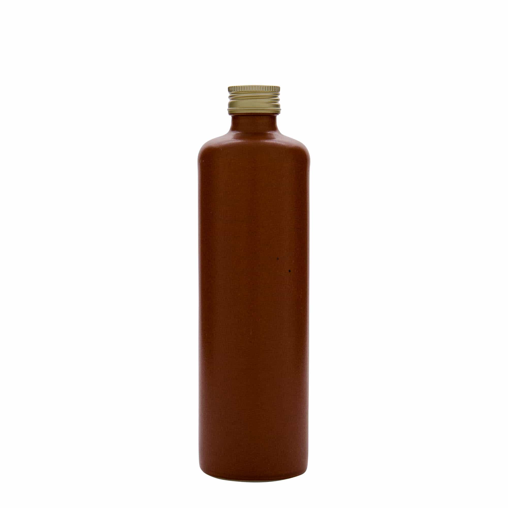 500 ml Bottiglia in ceramica, ceramica grès, rosso-marrone, imboccatura: PP 31,5