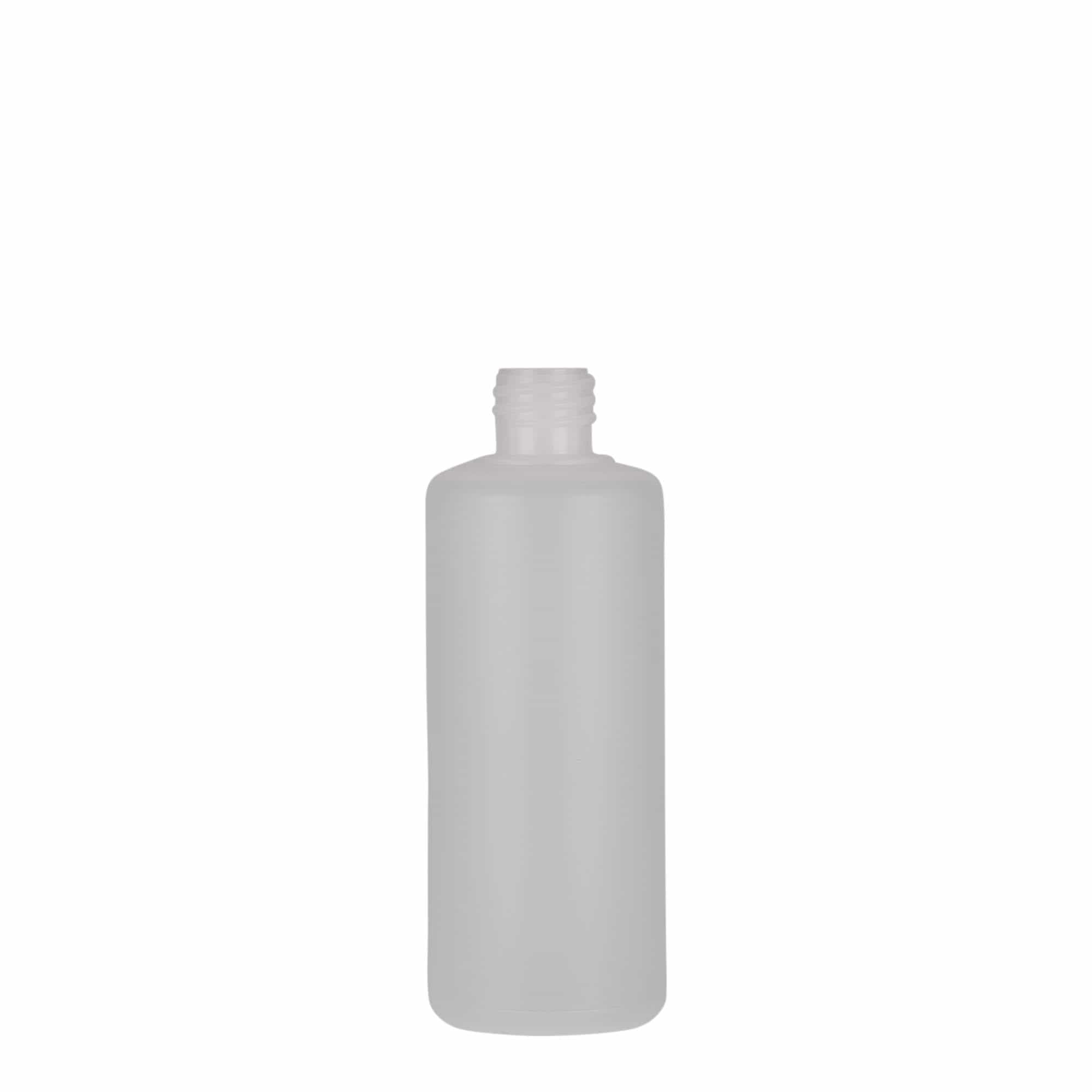 100 ml bottiglia rotonda, plastica PE, naturale, bocca: chiusura a vite