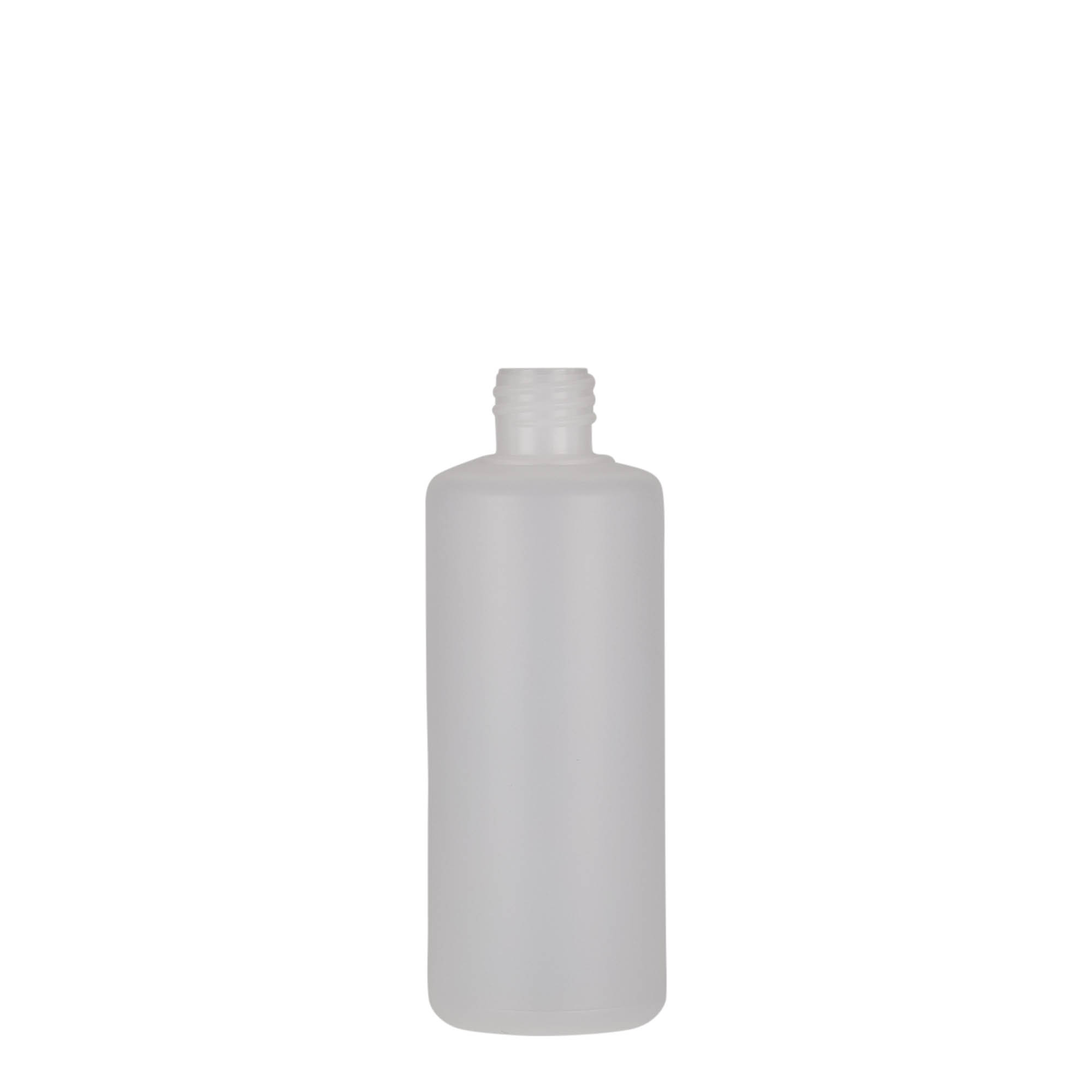 100 ml bottiglia rotonda, plastica PE, naturale, bocca: chiusura a vite
