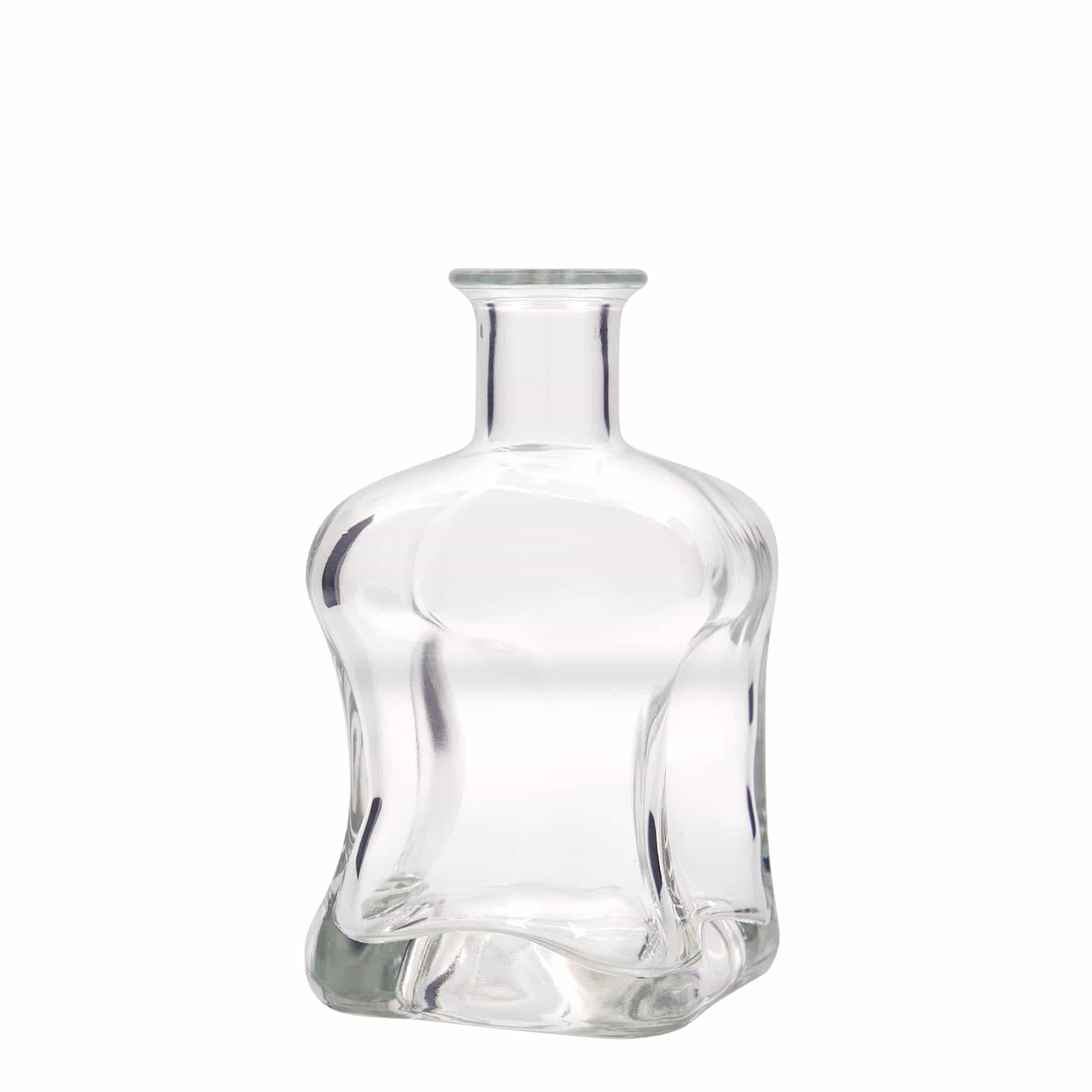 500 ml Bottiglia di vetro 'Dublin', quadrata, imboccatura: fascetta