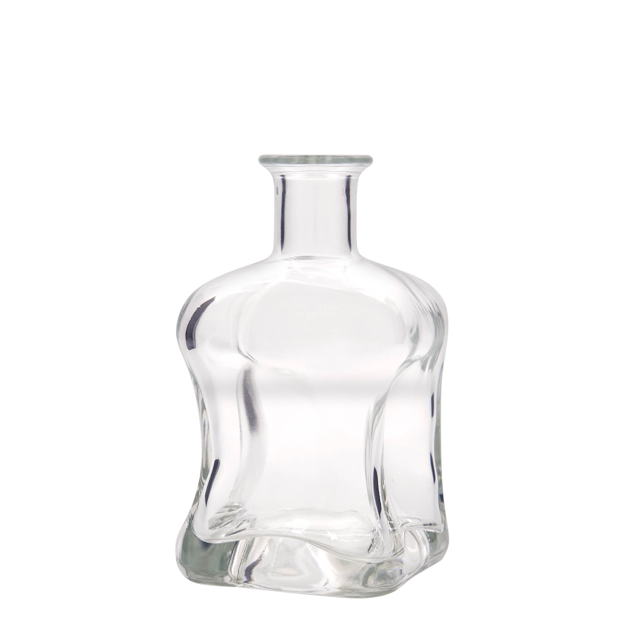 Bottiglia di vetro da 500 ml 'Dublin', quadrata, bocca: sughero Bottiglia di vetro da 500 ml 'Dublin', quadrata, bocca: sughero